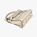 My Rockstud Rolling Flap Top Handle White Leather BL-K997VQ20マイ ロックスタッズ ローリング ホワイト レザー BL-K997VQ20