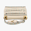 My Rockstud Rolling Flap Top Handle White Leather BL-K997VQ20マイ ロックスタッズ ローリング ホワイト レザー BL-K997VQ20