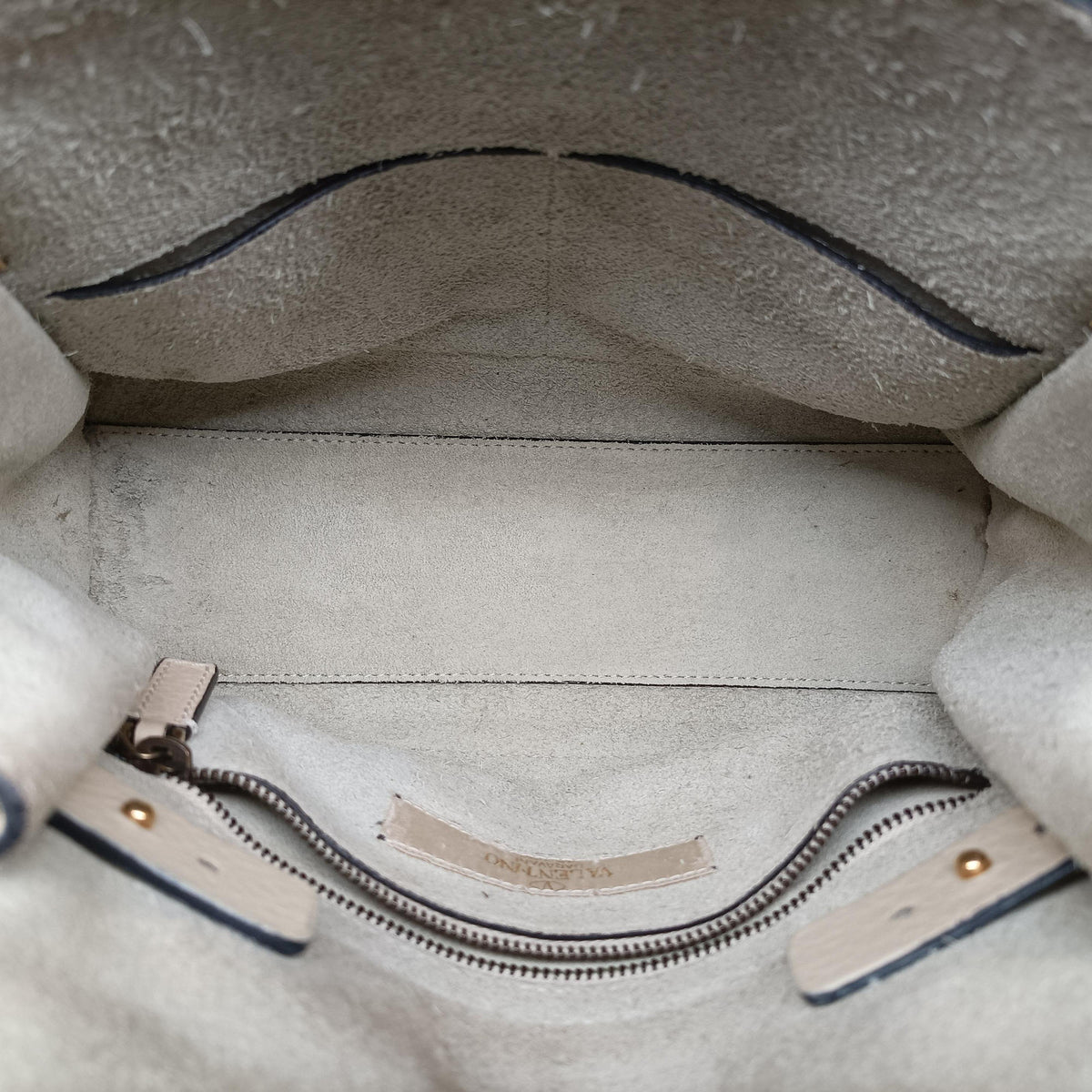 My Rockstud Rolling Flap Top Handle White Leather BL-K997VQ20マイ ロックスタッズ ローリング ホワイト レザー BL-K997VQ20