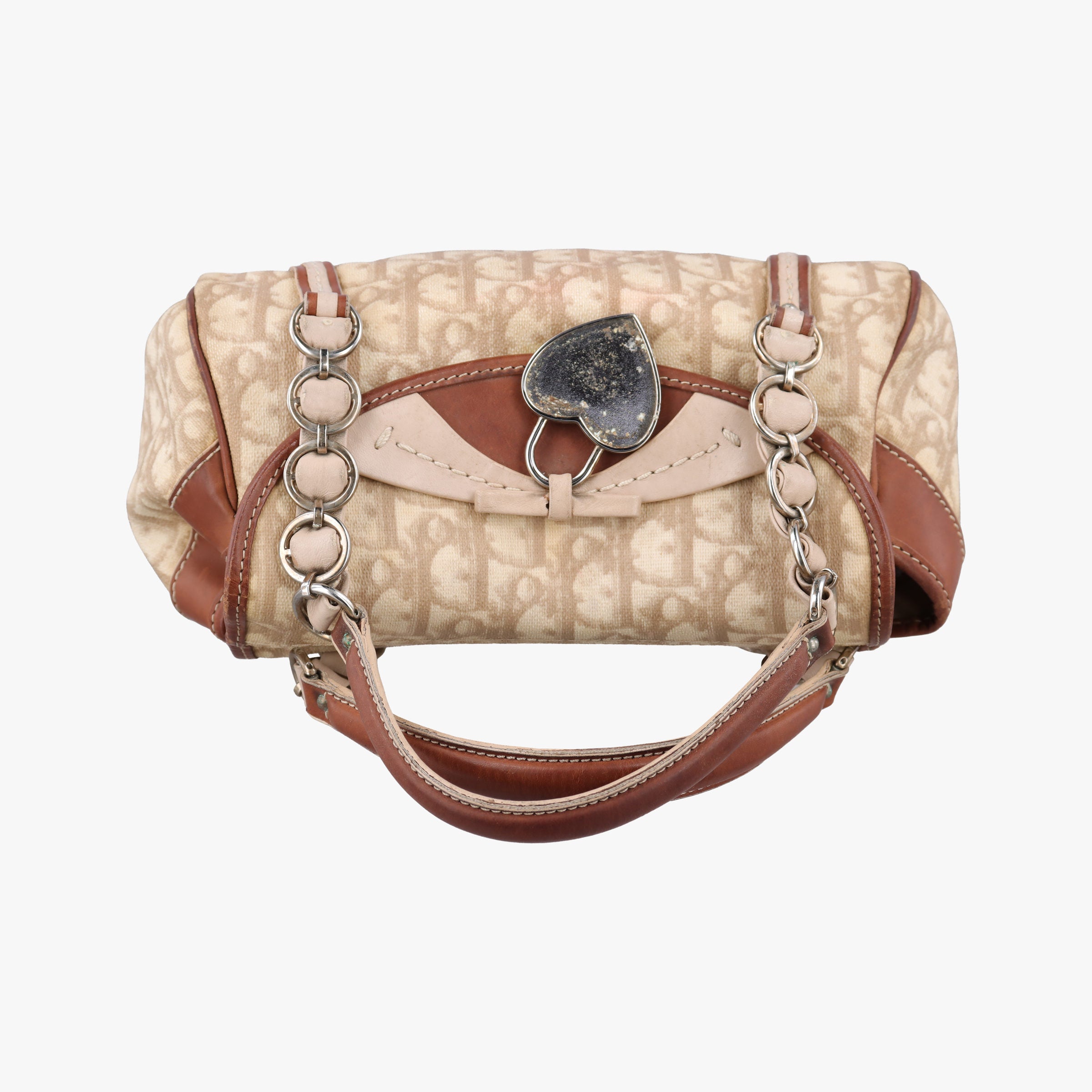 Romantique Trotter Beige x White x Pink PVC Coated Canvas x leather 01-RU-0037ロマンティック トロッター ベージュ×ホワイト×ピンク PVCコーティングキャンバスxレザー 01-RU-0037