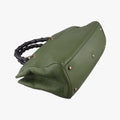 Bamboo Shopper Green Leather 323660 B015978648バンブーショッパー グリーン レザー 323660 B015978648