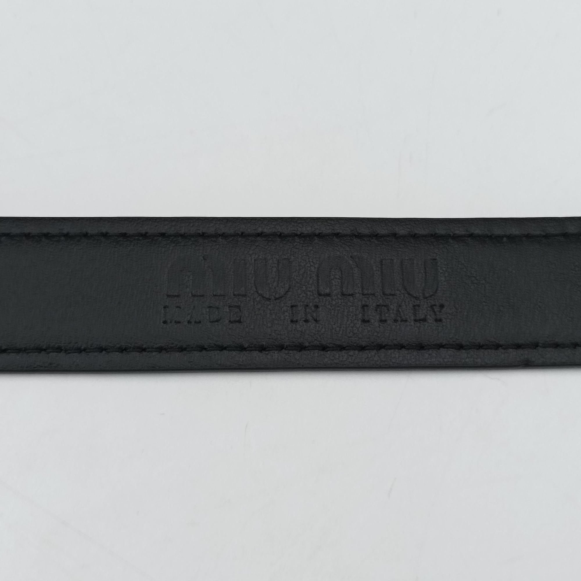 Logo belt Black leather DNP104ロゴベルト ブラック レザー DNP104