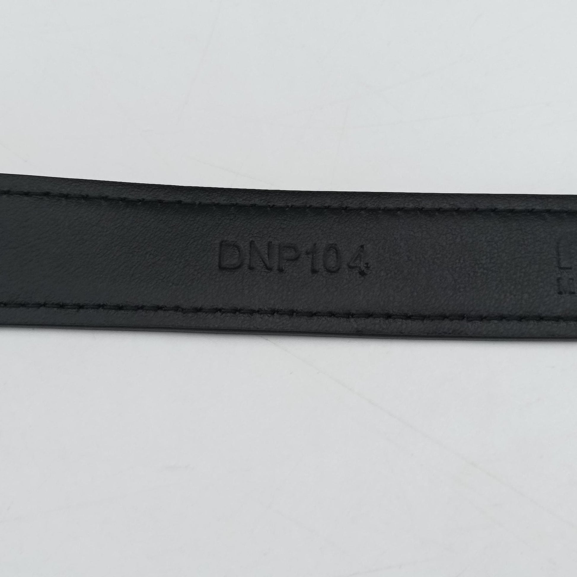 Logo belt Black leather DNP104ロゴベルト ブラック レザー DNP104