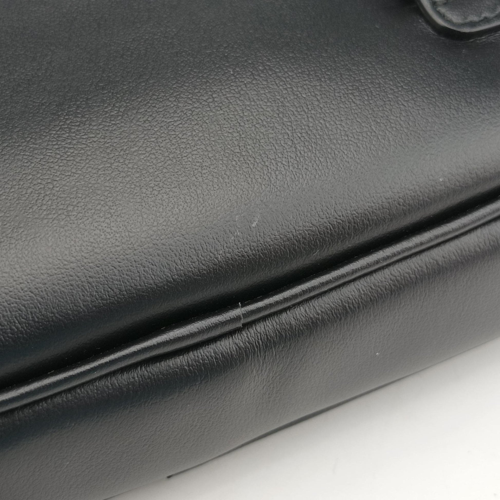 Logo belt Black leather DNP104ロゴベルト ブラック レザー DNP104