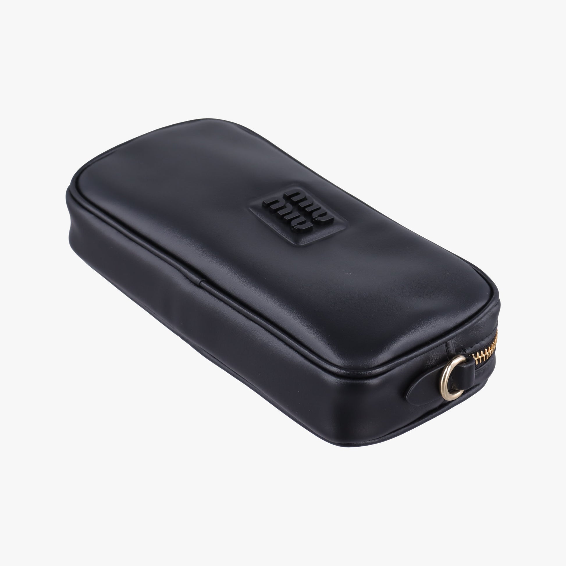 Logo belt Black leather DNP104ロゴベルト ブラック レザー DNP104