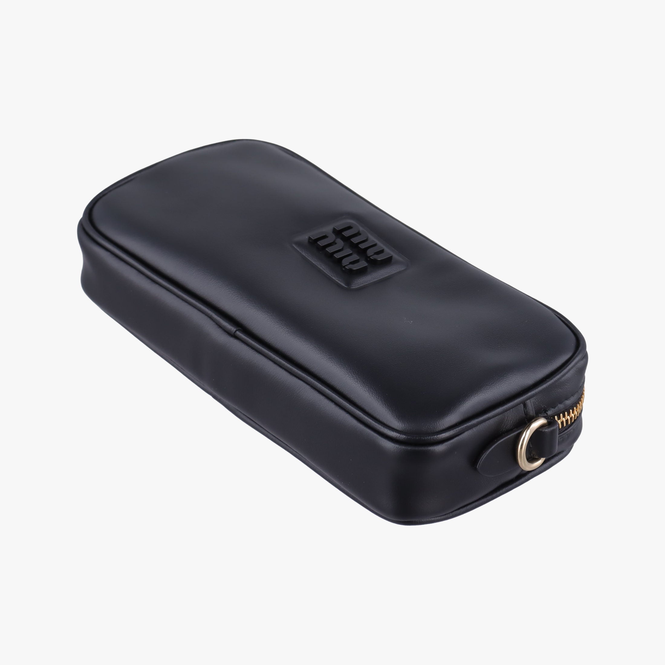 Logo belt Black leather DNP104ロゴベルト ブラック レザー DNP104