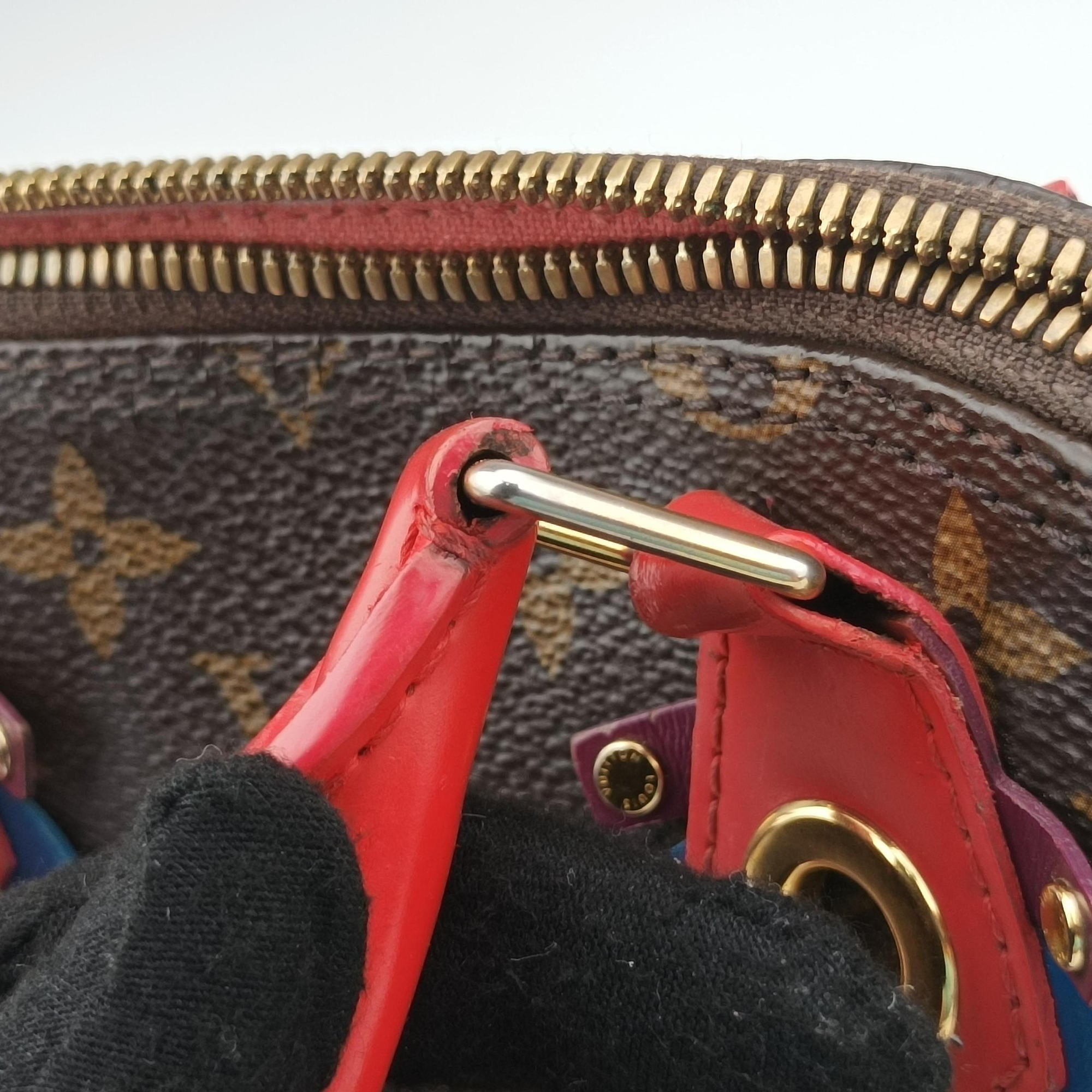 Alma BB　 Brown×Flamingo Monogram Canvas aMonogram Totem M41659 SN2165アルマBB モノグラム/ブラウン×フラミンゴ モノグラムキャンバス×モノグラム トーテム M41659 SN2165