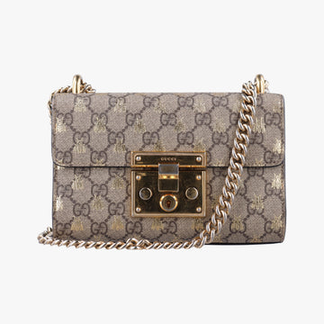 Padlock Beige x Black PVC coated canvas x leather 409487 D031718325パドロック ベージュxブラック PVCコーティングキャンバスxレザー 409487 D031718325