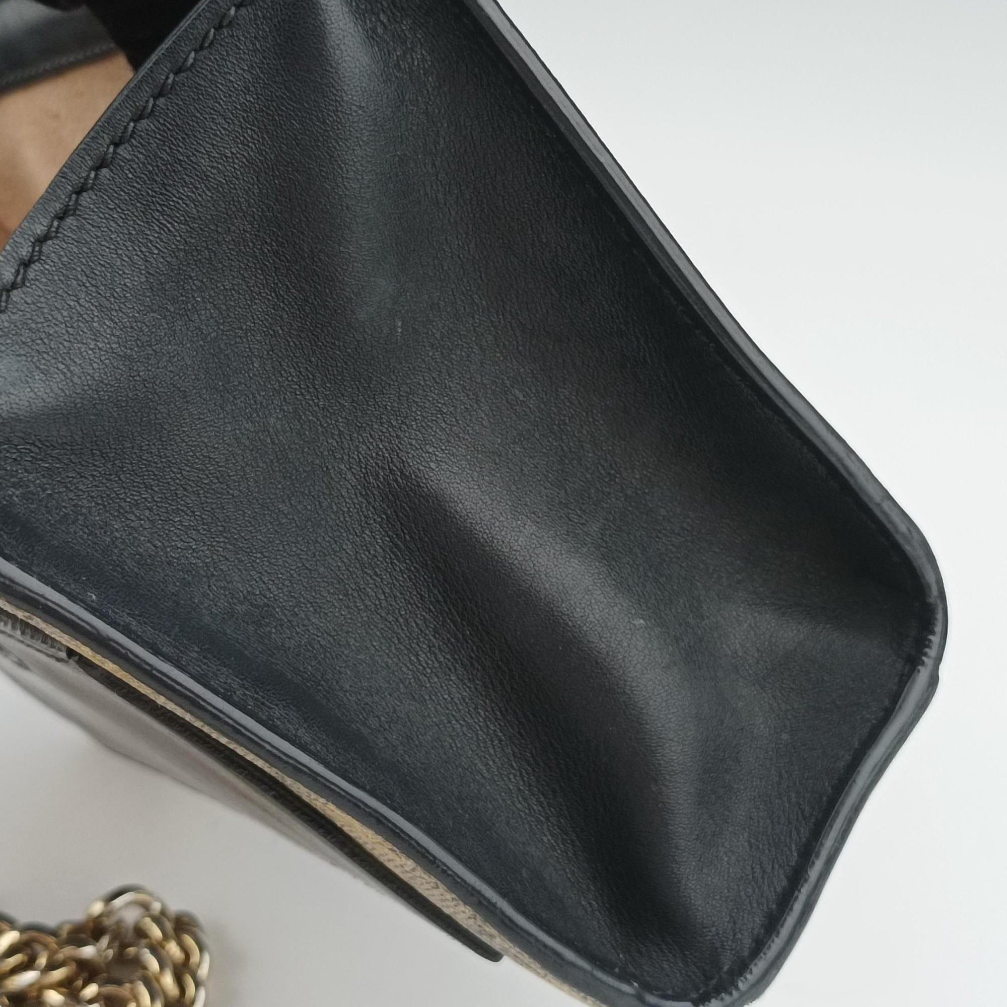 Padlock Beige x Black PVC coated canvas x leather 409487 D031718325パドロック ベージュxブラック PVCコーティングキャンバスxレザー 409487 D031718325