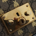 Padlock Beige x Black PVC coated canvas x leather 409487 D031718325パドロック ベージュxブラック PVCコーティングキャンバスxレザー 409487 D031718325