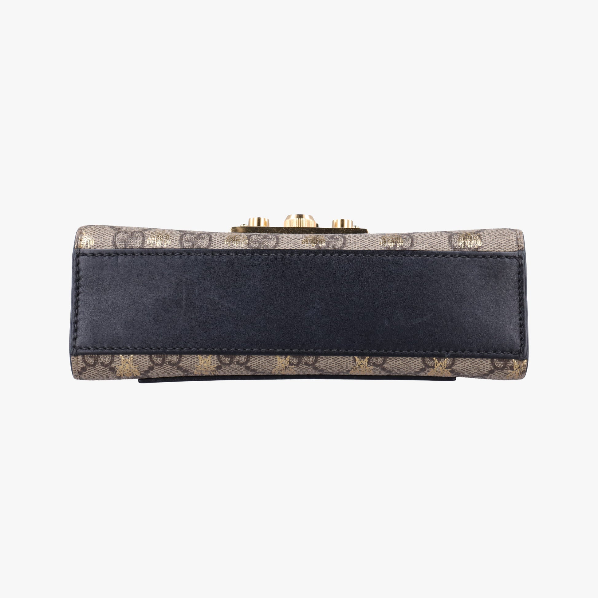 Padlock Beige x Black PVC coated canvas x leather 409487 D031718325パドロック ベージュxブラック PVCコーティングキャンバスxレザー 409487 D031718325