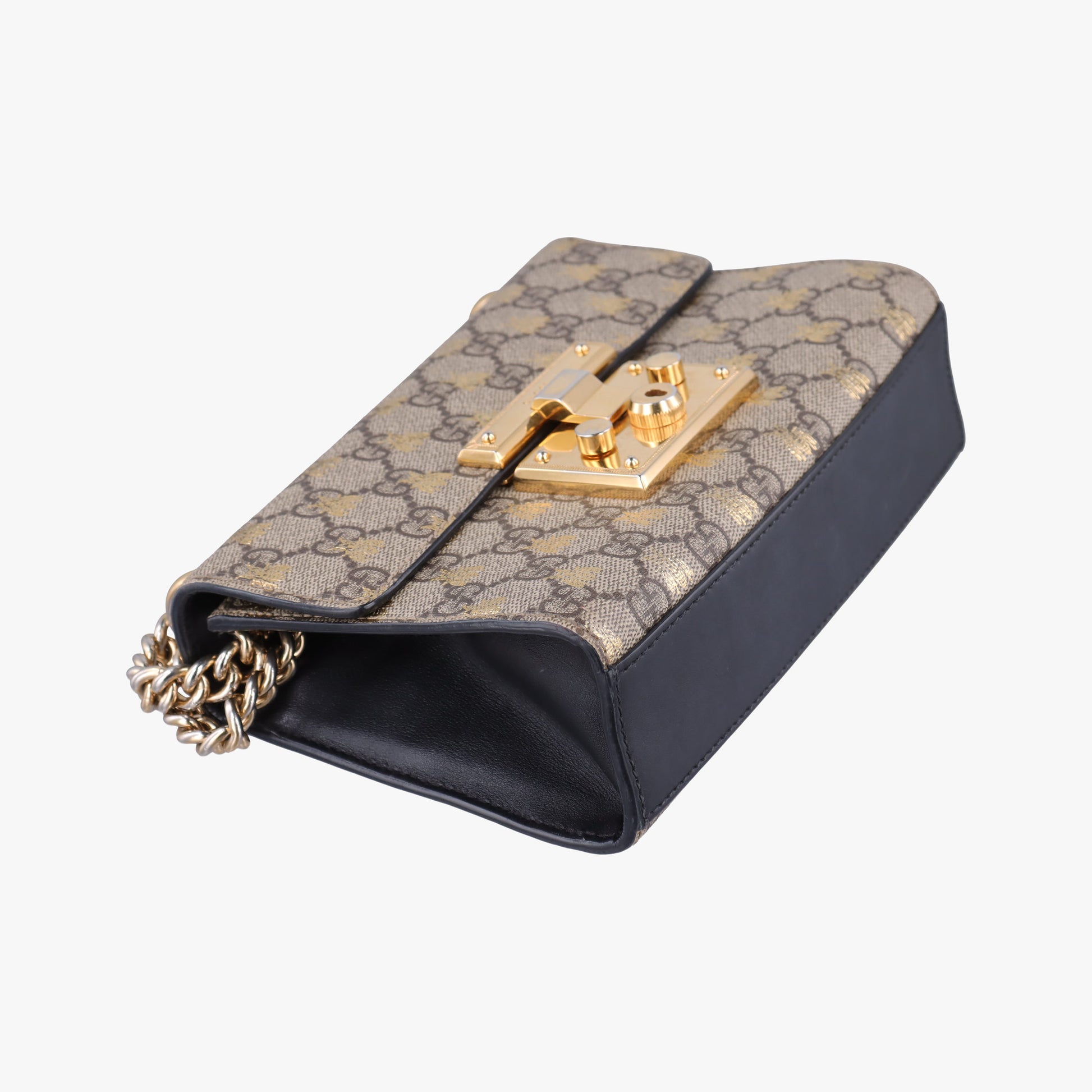 Padlock Beige x Black PVC coated canvas x leather 409487 D031718325パドロック ベージュxブラック PVCコーティングキャンバスxレザー 409487 D031718325