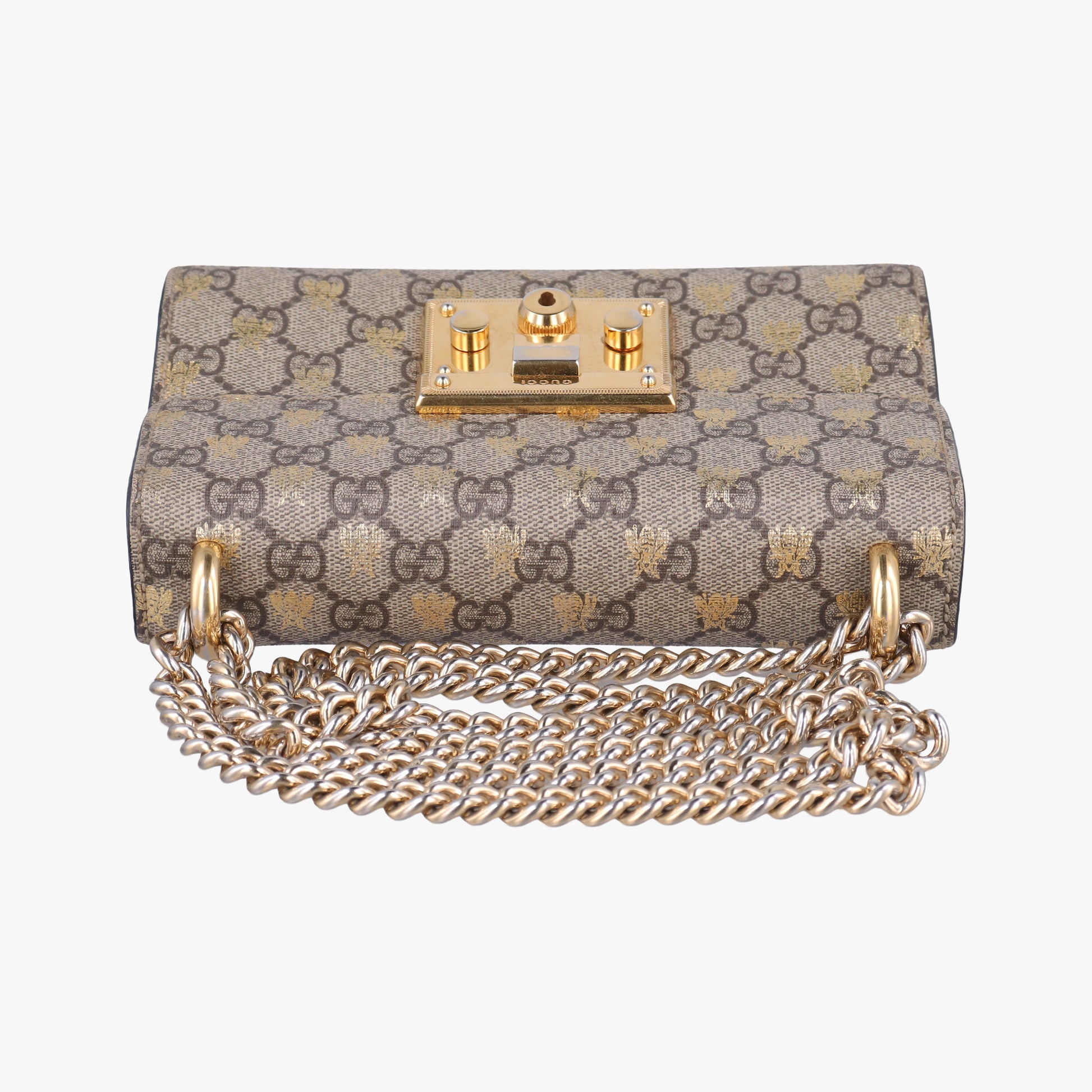 Padlock Beige x Black PVC coated canvas x leather 409487 D031718325パドロック ベージュxブラック PVCコーティングキャンバスxレザー 409487 D031718325