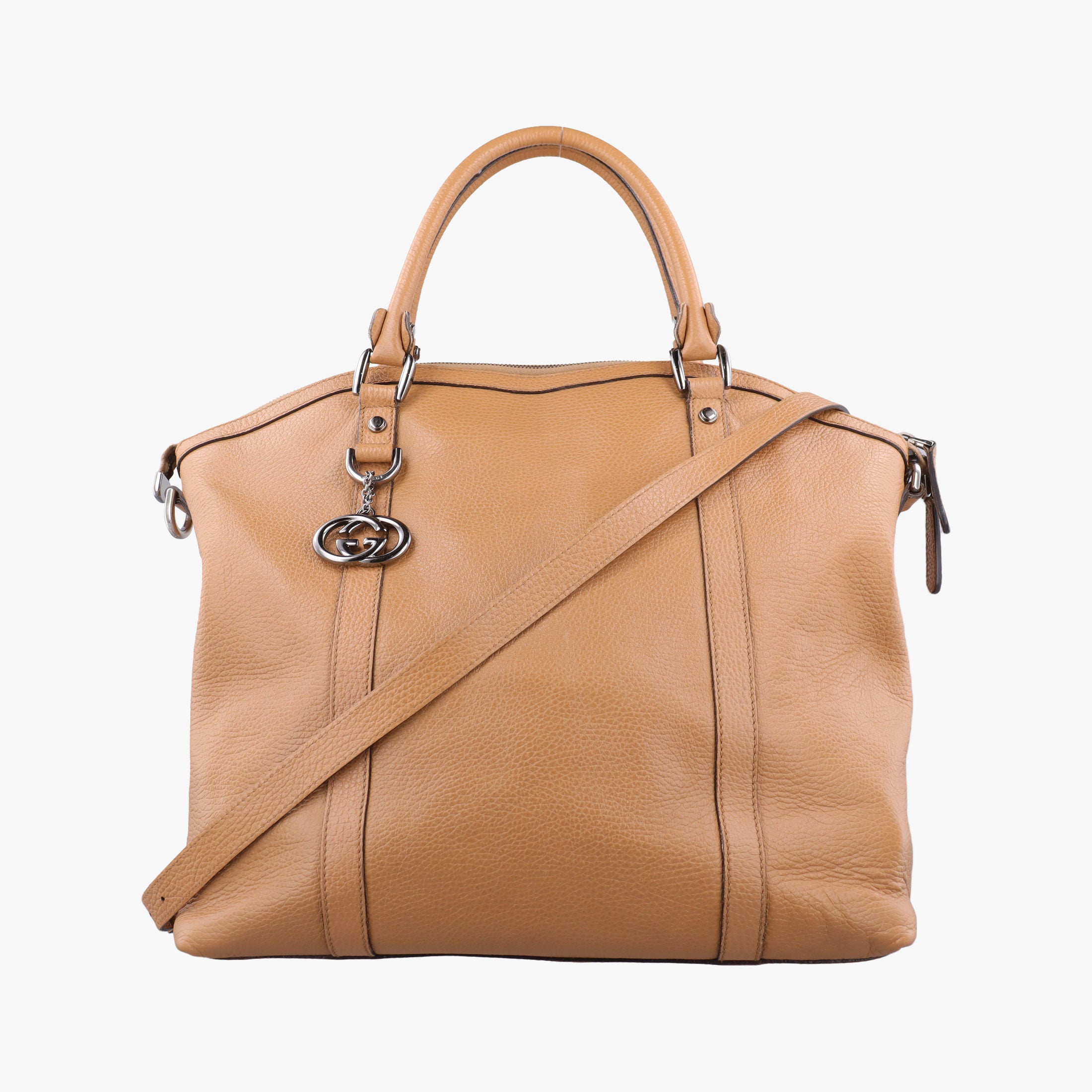 GG Charm Top Handle Camel Leather 339551 E019604223GGチャーム トップ ハンドル キャメル レザー 339551 E019604223
