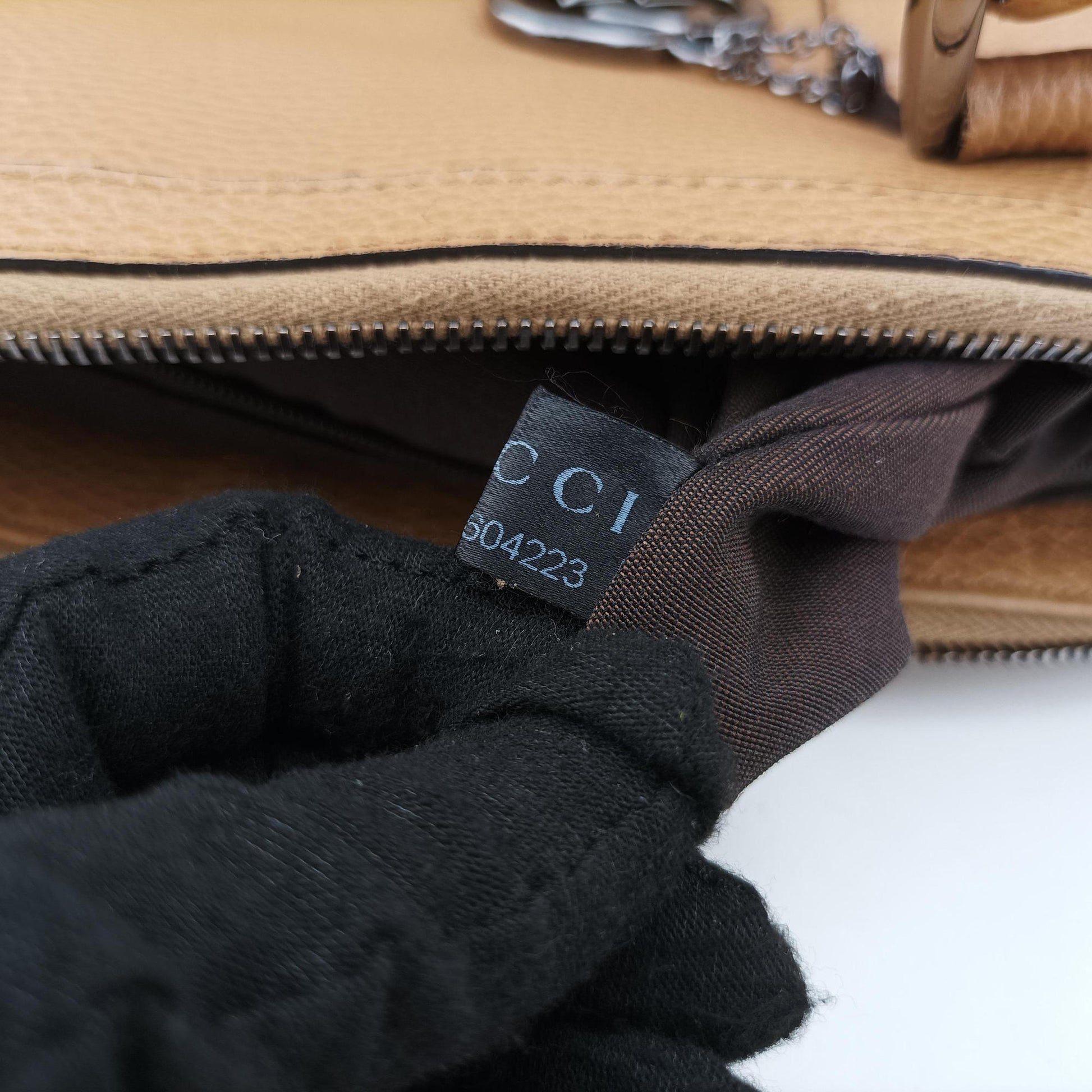 GG Charm Top Handle Camel Leather 339551 E019604223GGチャーム トップ ハンドル キャメル レザー 339551 E019604223