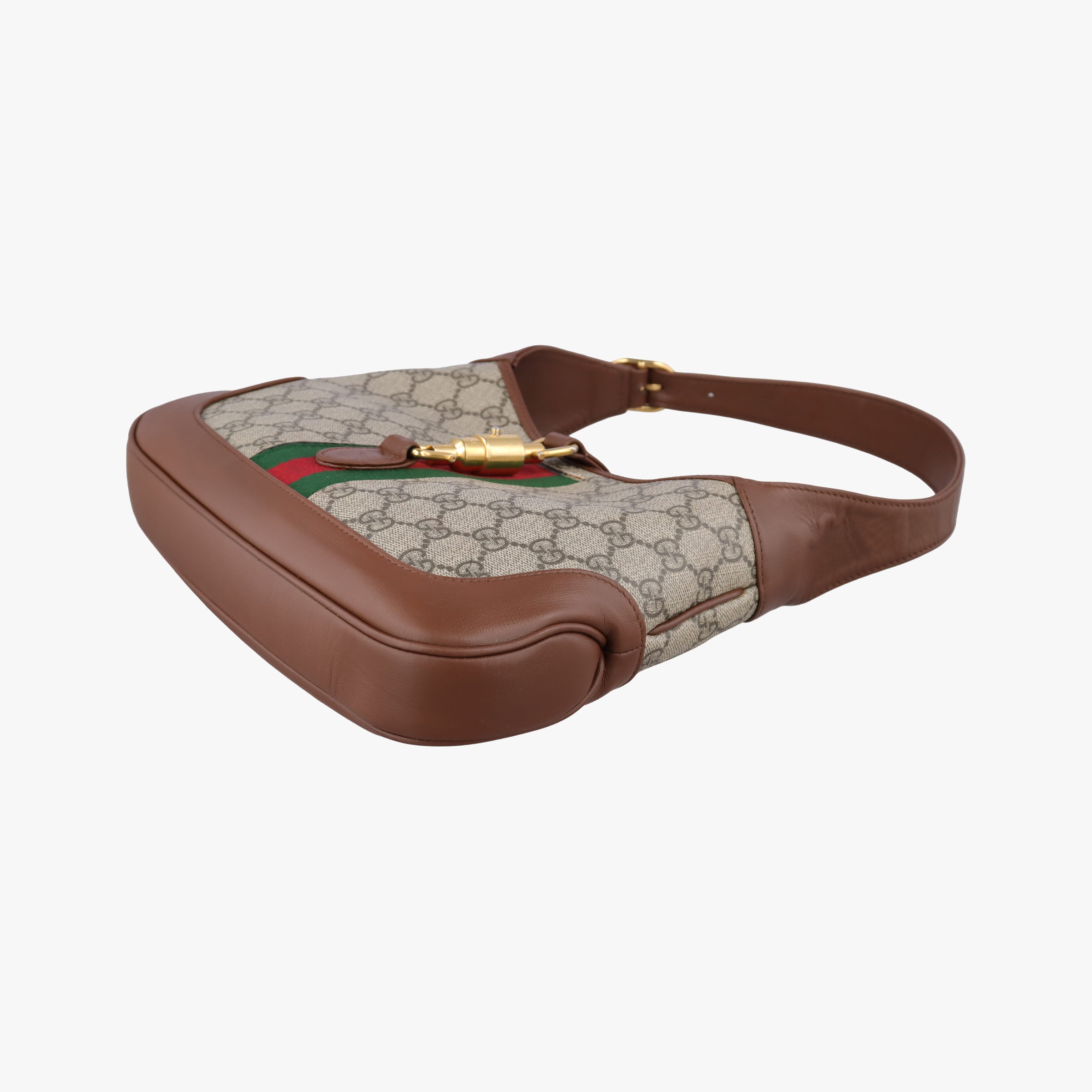 Jackie 1961 GG Supreme brown x beige x multicolor PVC coated canvas×Leather 636706 C033772833ジャッキー 1961 GGスプリーム ブラウン×ベージュ×マルチ PVCコーティングキャンバス×レザー 636706 C033772833