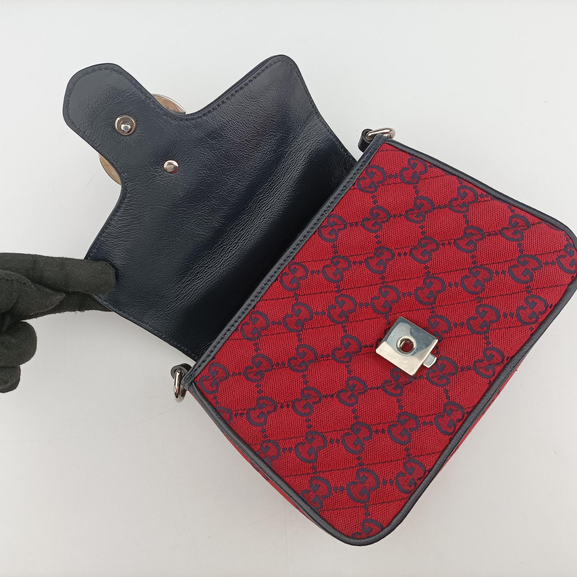 GG Marmont Red×Black canvas 583571 F034476866GGマーモント レッド×ブラック キャンバス 583571 F034476866