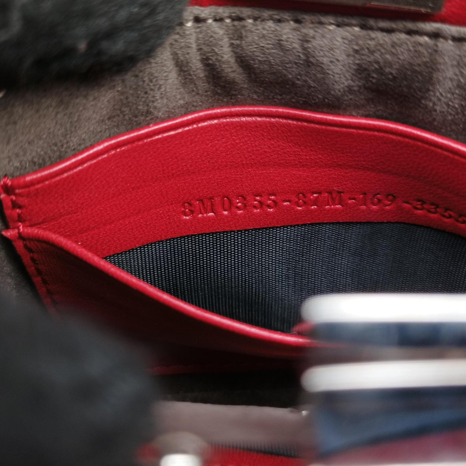 Micro Peekaboo Red×multi lambskin 8M0355 8M0355-87M-169-3355マイクロピーカブー レッド×マルチ ラムスキン 8M0355 8M0355-87M-169-3355