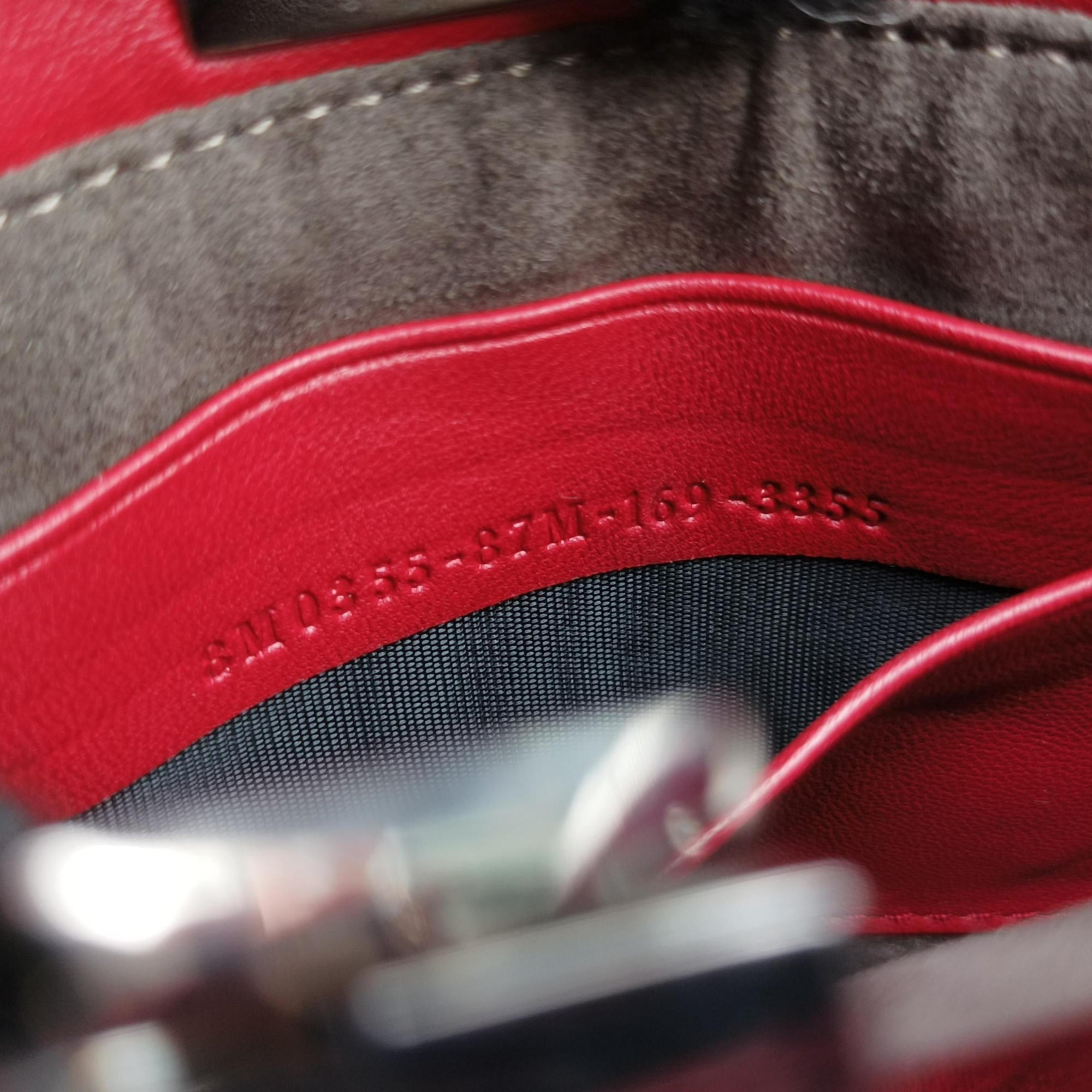 Micro Peekaboo Red×multi lambskin 8M0355 8M0355-87M-169-3355マイクロピーカブー レッド×マルチ ラムスキン 8M0355 8M0355-87M-169-3355