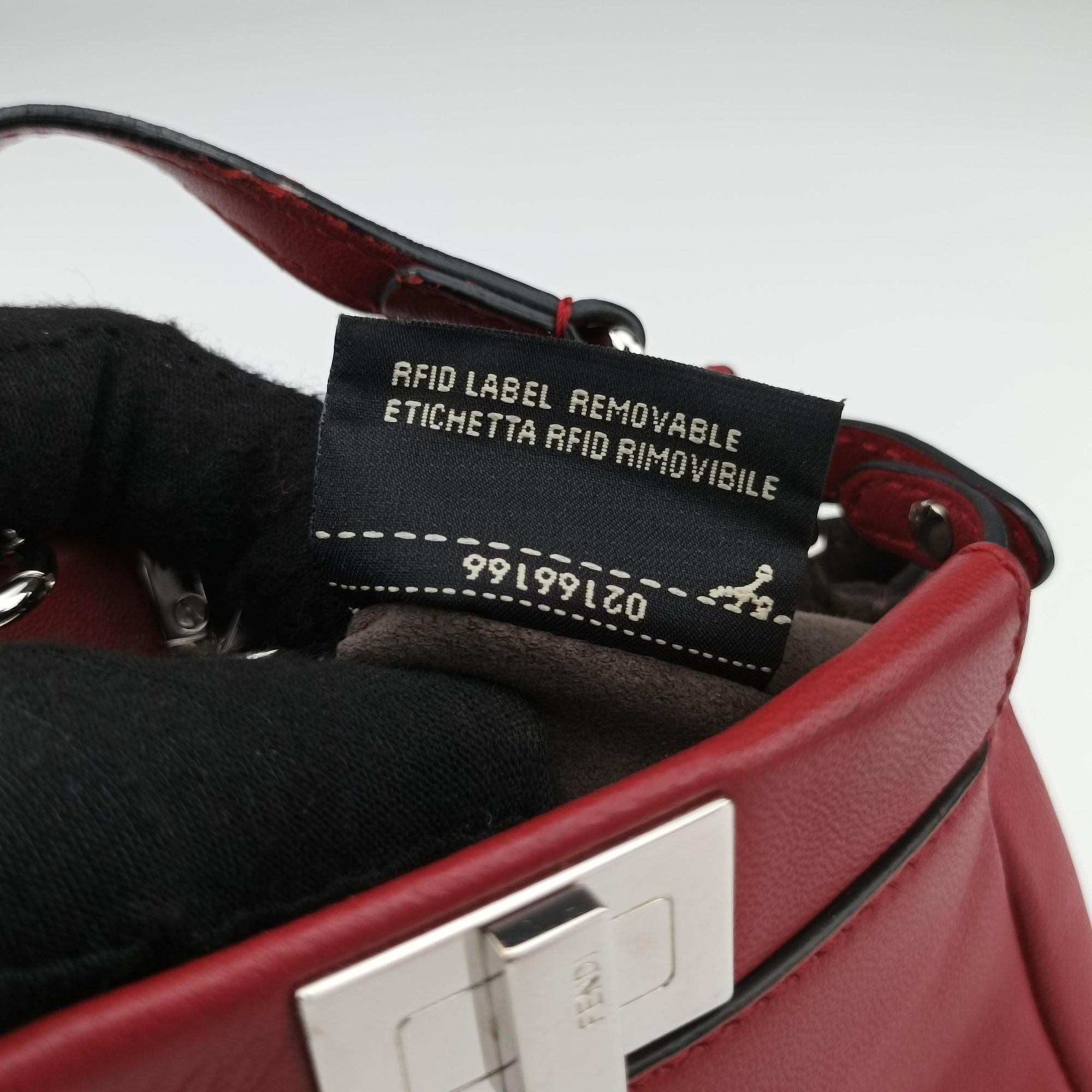 Micro Peekaboo Red×multi lambskin 8M0355 8M0355-87M-169-3355マイクロピーカブー レッド×マルチ ラムスキン 8M0355 8M0355-87M-169-3355