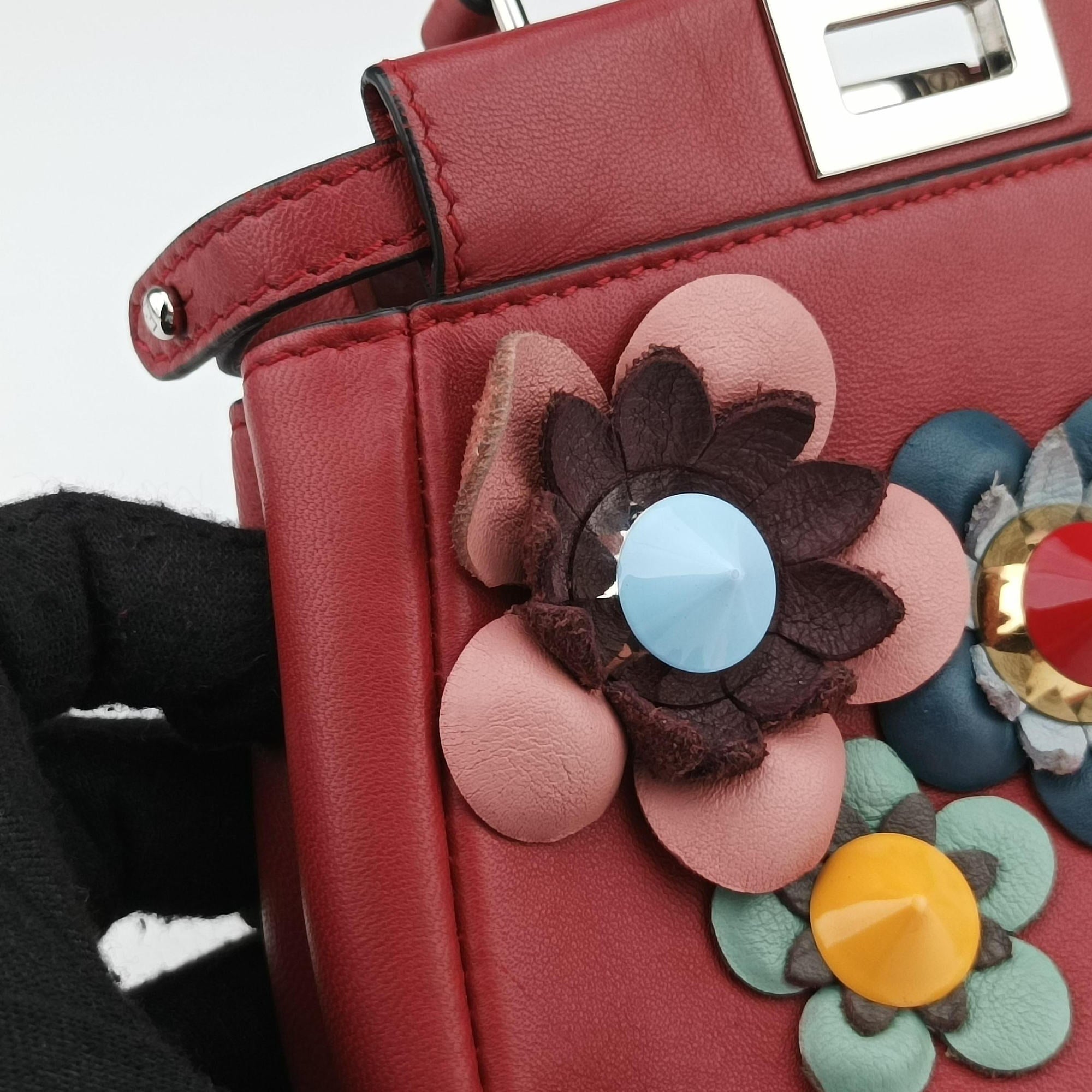Micro Peekaboo Red×multi lambskin 8M0355 8M0355-87M-169-3355マイクロピーカブー レッド×マルチ ラムスキン 8M0355 8M0355-87M-169-3355