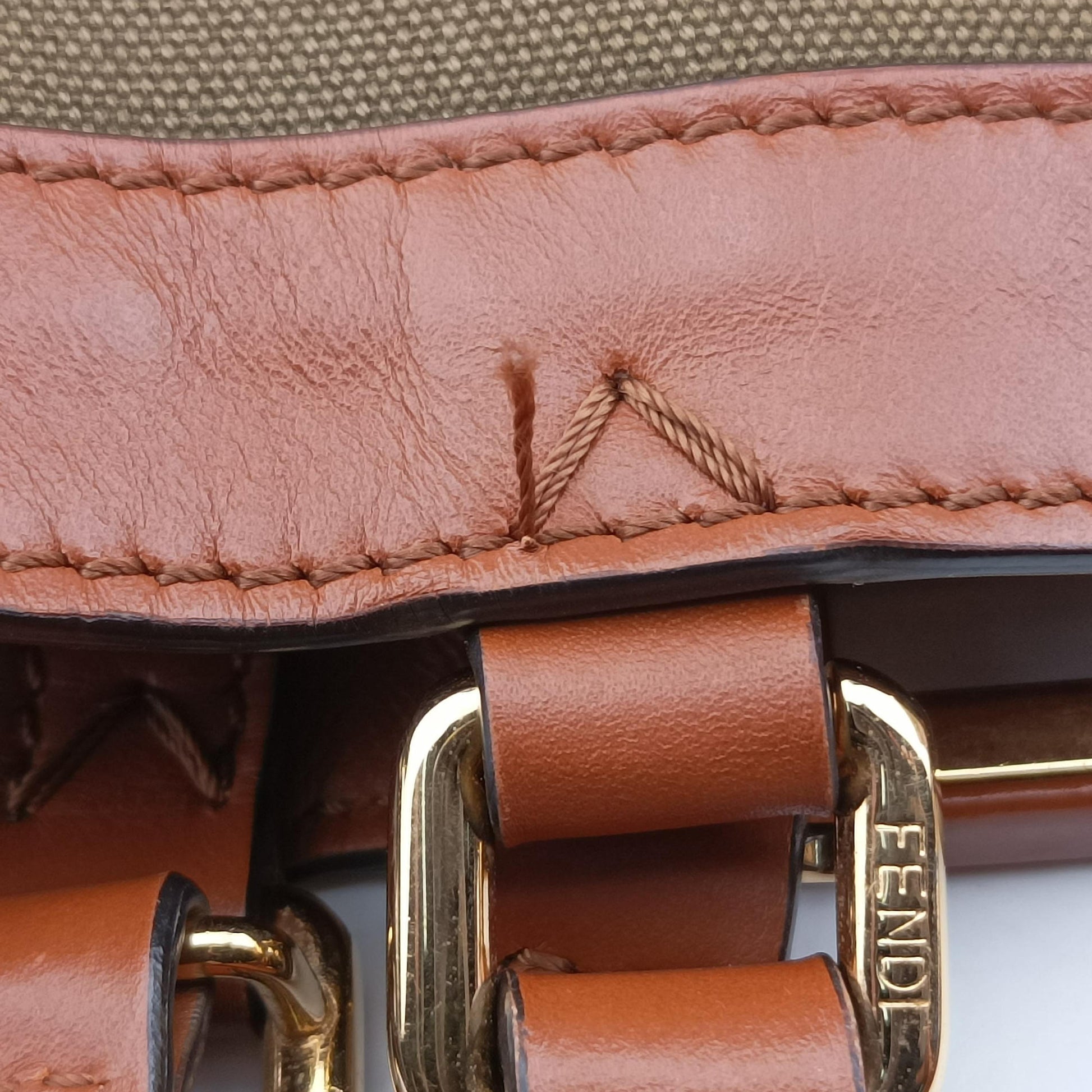Peekaboo Green x Brown Canvas x Leather 8BH375 8BH375 ABVV 208 4927ピーカブー グリーン×ブラウン キャンバス×レザー 8BH375 8BH375 ABVV 208 4927