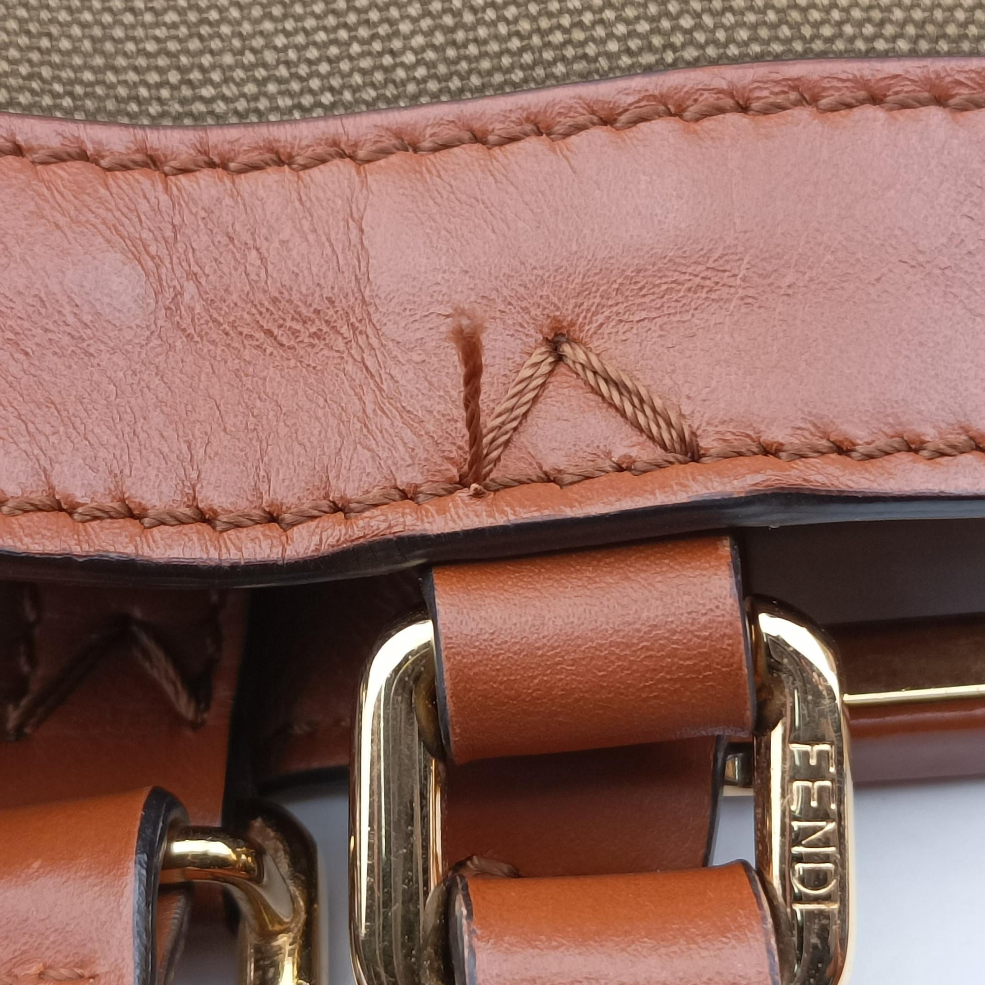Peekaboo Green x Brown Canvas x Leather 8BH375 8BH375 ABVV 208 4927ピーカブー グリーン×ブラウン キャンバス×レザー 8BH375 8BH375 ABVV 208 4927