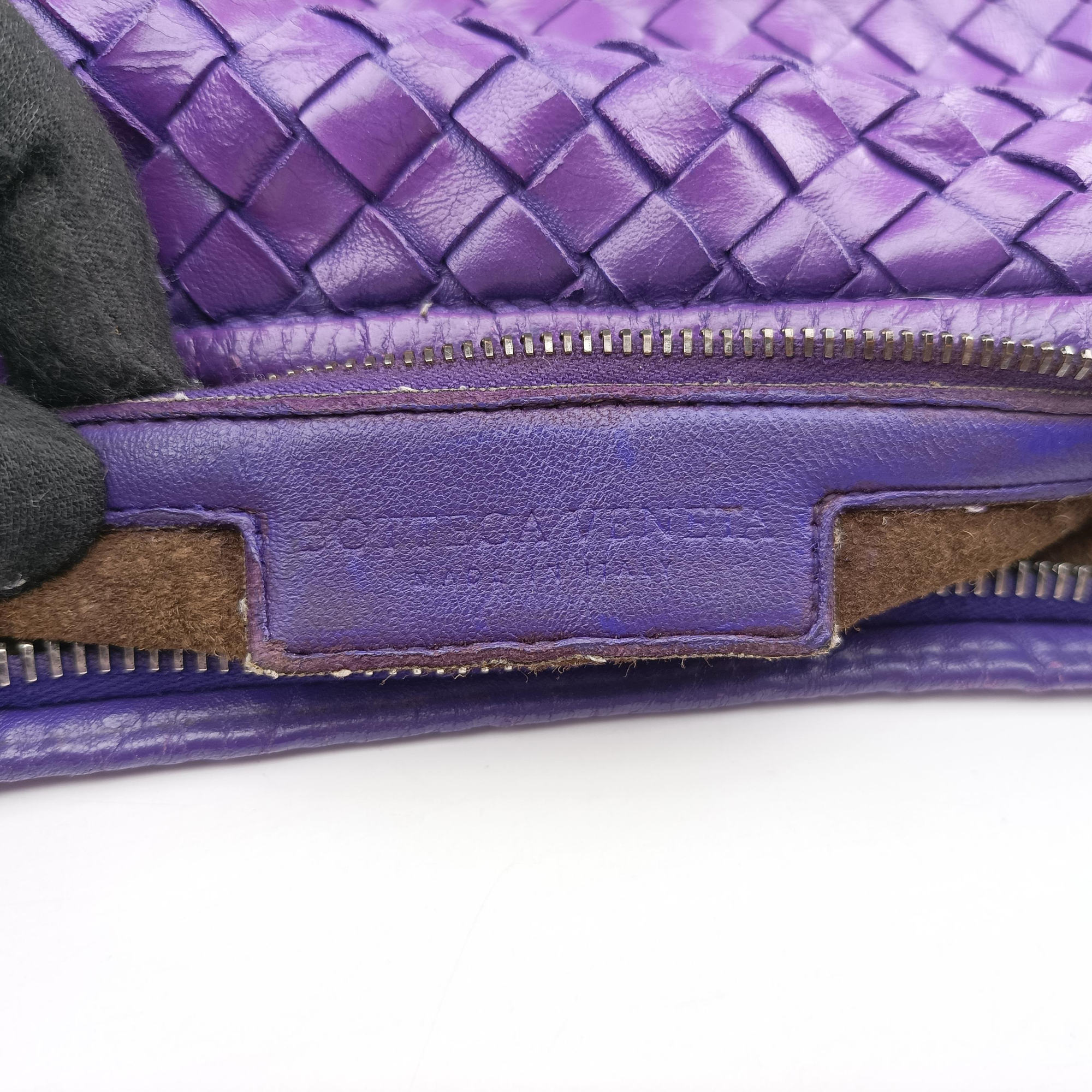 Intrecciato Purple lambskin B00792315Aイントレチャート パープル ラムスキン B00792315A