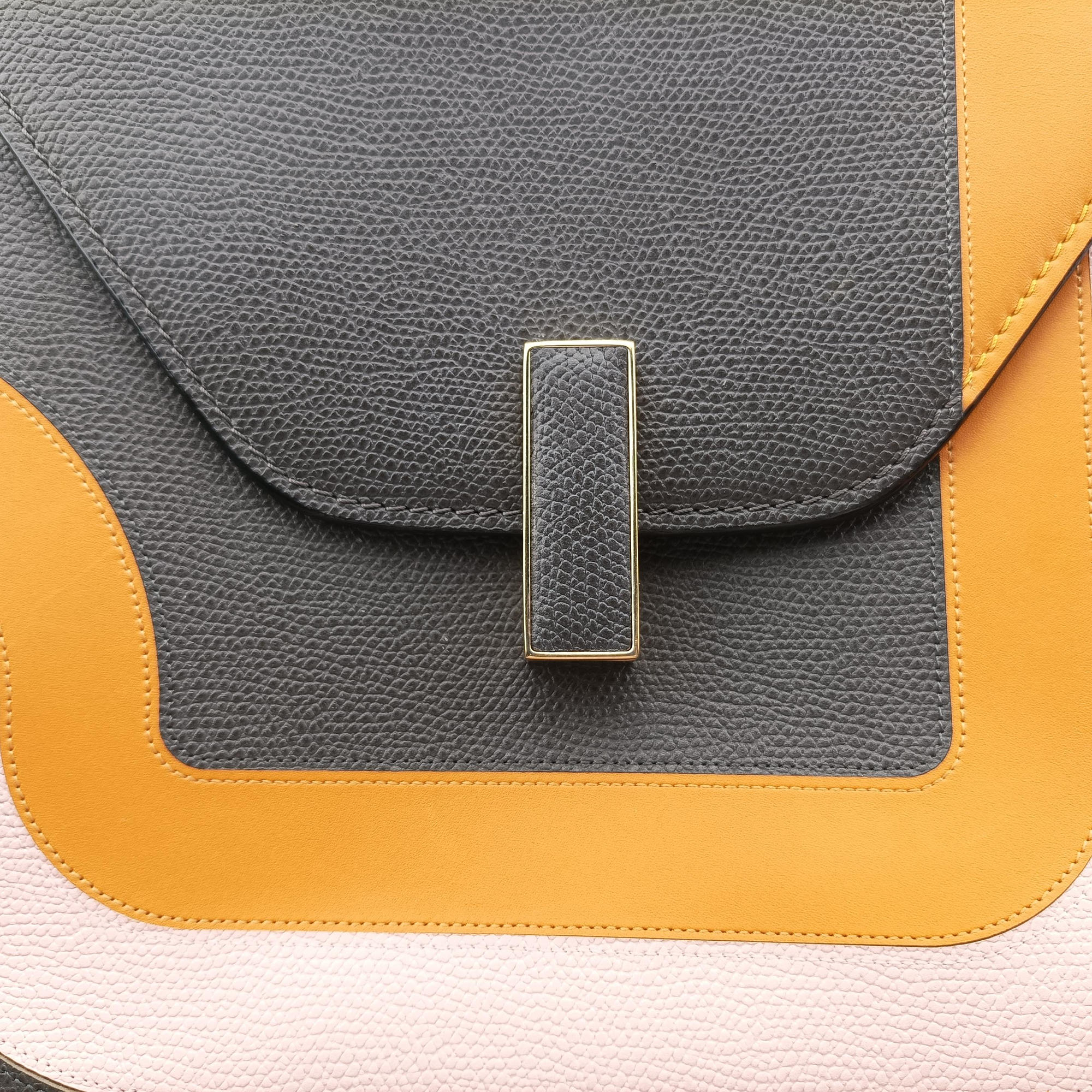 ISIDE Gray×orange×pink Leather N 444343イジイデ グレー×オレンジ×ピンク レザー N 444343