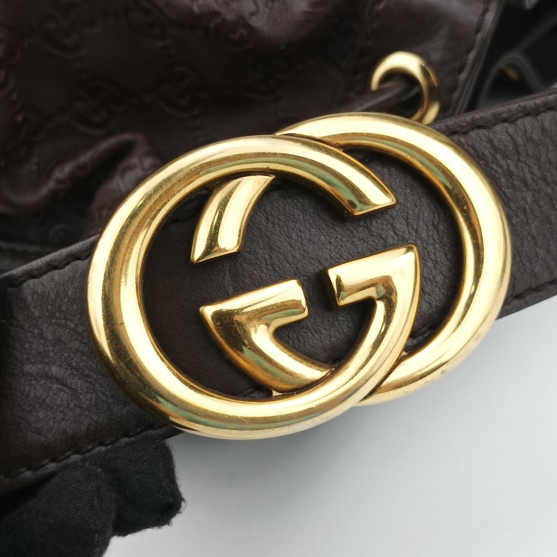 Guccissima Interlocking Icon Hobo Brown leather 223951 D4564821グッチッシマ インターロッキング アイコン ホーボー ブラウン レザー 223951 D4564821