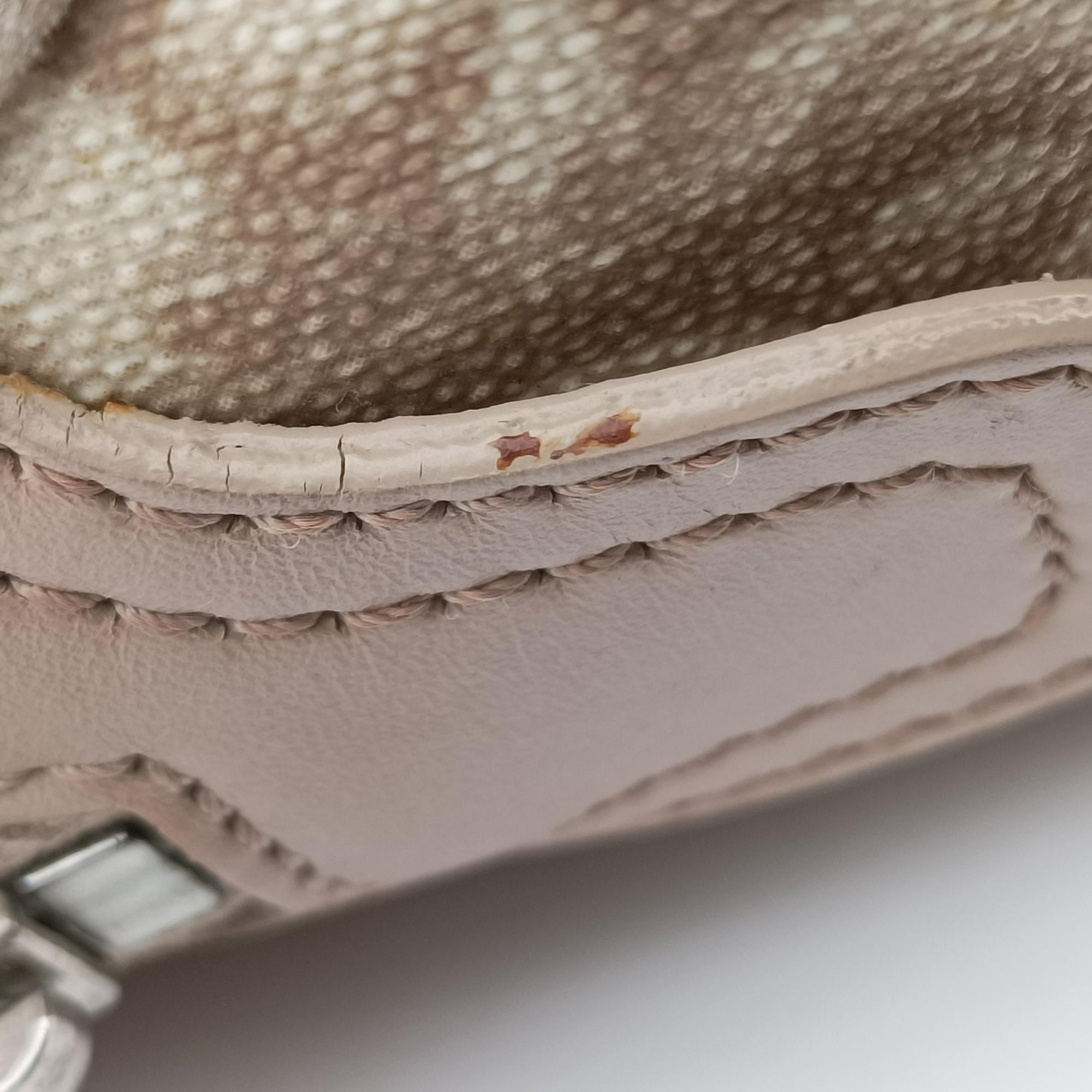 Romantic Trotter Beige x Pink PVC coated canvas x velour 03-BO-1005ロマンティックトロッター ベージュ×ピンク PVCコーティングキャンバスxベロア 03-BO-1005