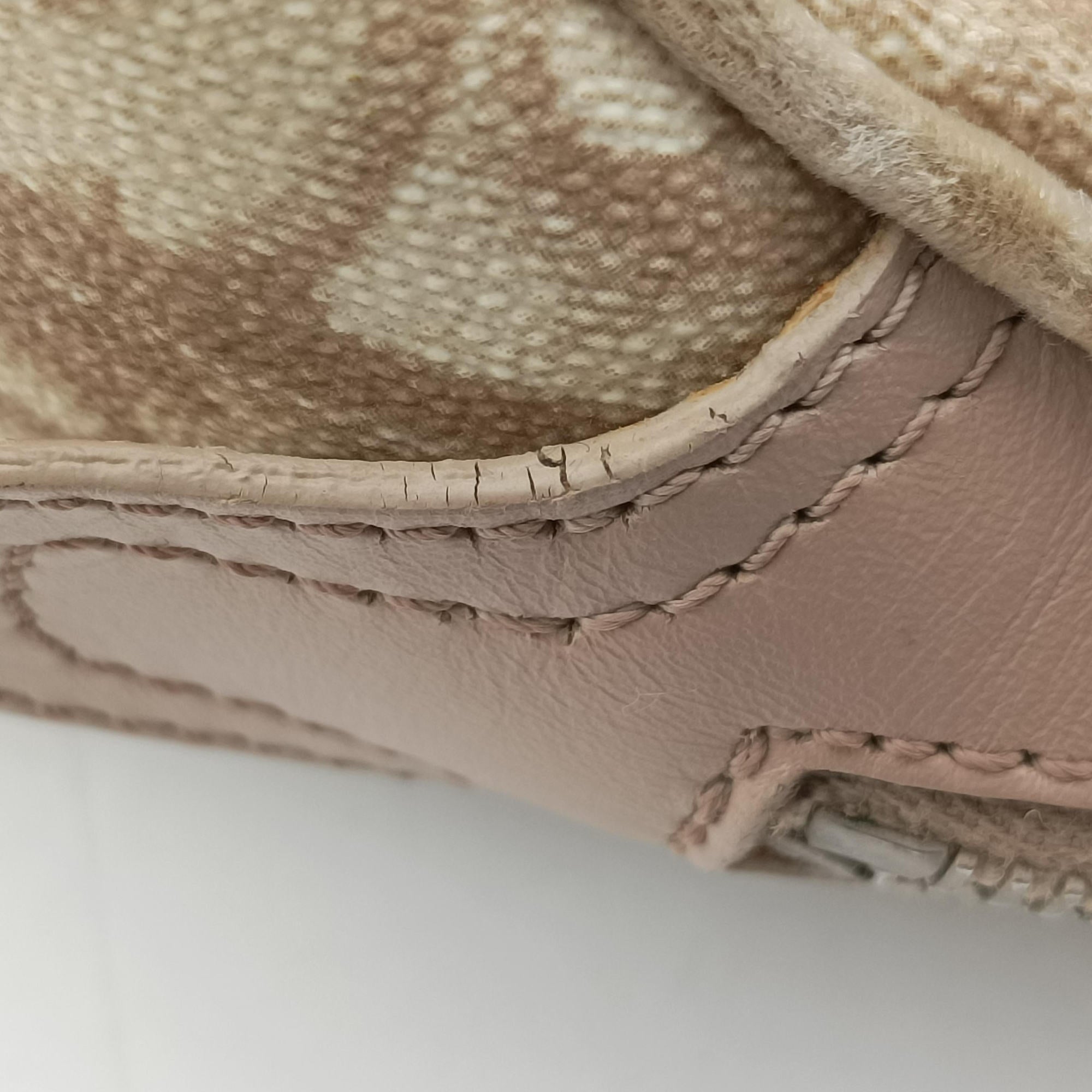 Romantic Trotter Beige x Pink PVC coated canvas x velour 03-BO-1005ロマンティックトロッター ベージュ×ピンク PVCコーティングキャンバスxベロア 03-BO-1005