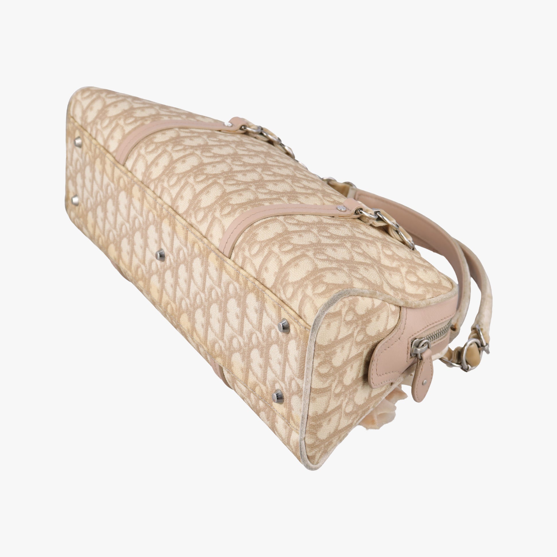 Romantic Trotter Beige x Pink PVC coated canvas x velour 03-BO-1005ロマンティックトロッター ベージュ×ピンク PVCコーティングキャンバスxベロア 03-BO-1005