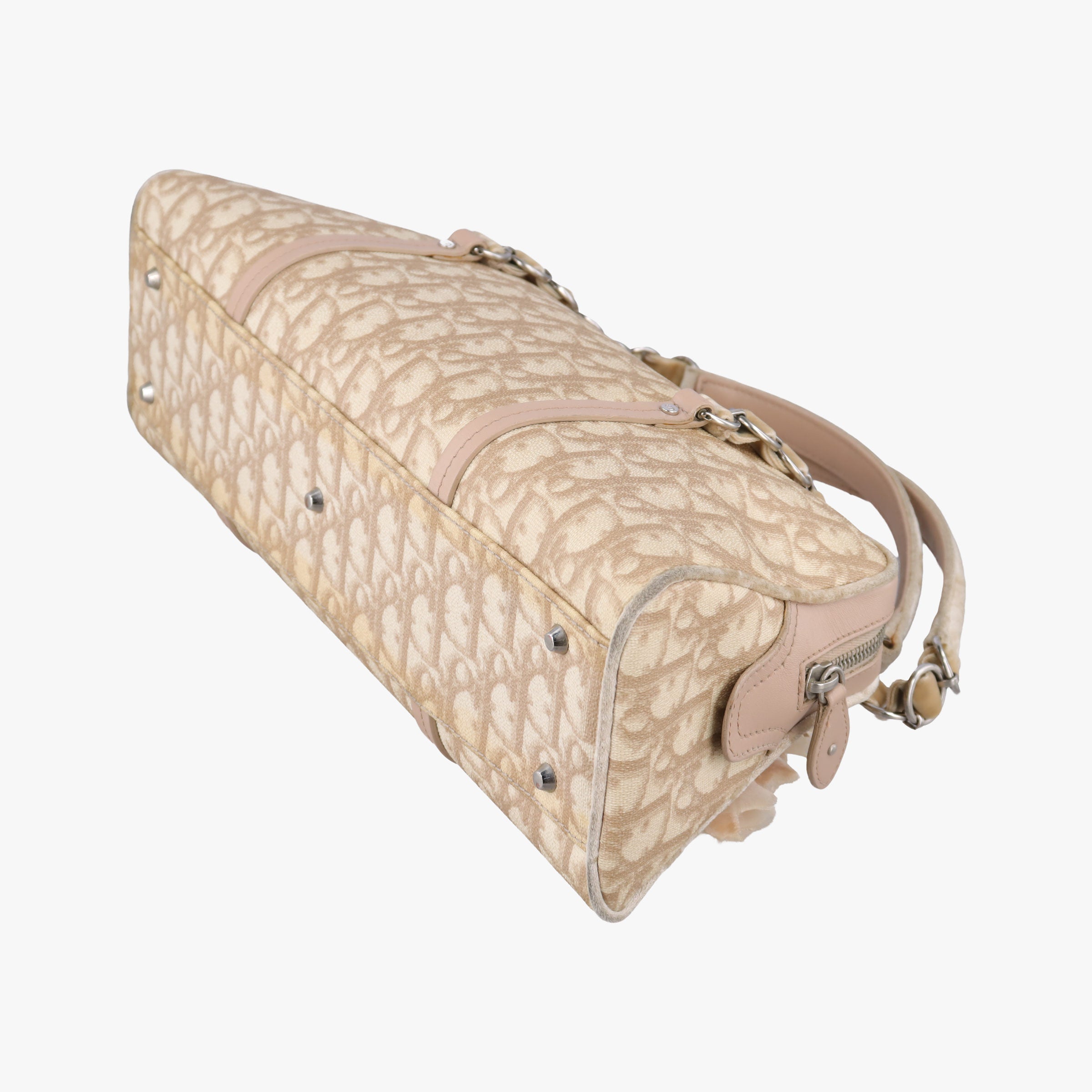 Romantic Trotter Beige x Pink PVC coated canvas x velour 03-BO-1005ロマンティックトロッター ベージュ×ピンク PVCコーティングキャンバスxベロア 03-BO-1005
