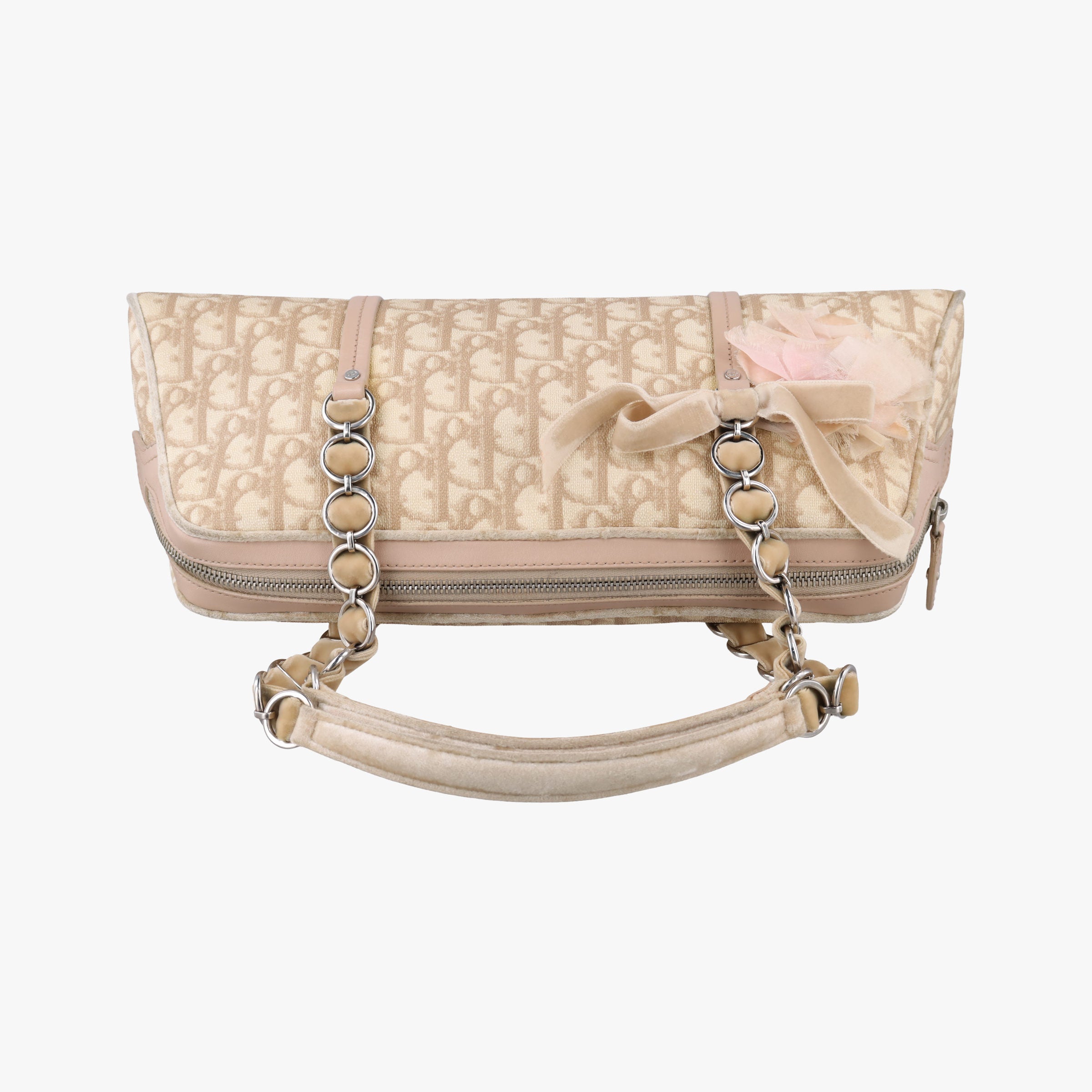 Romantic Trotter Beige x Pink PVC coated canvas x velour 03-BO-1005ロマンティックトロッター ベージュ×ピンク PVCコーティングキャンバスxベロア 03-BO-1005