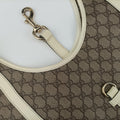 New Jackie Brown×White PVC coated canvas×Leather 203493 G6563133ニュージャッキー ブラウン×ホワイト PVCコーティングキャンバス×レザー 203493 G6563133