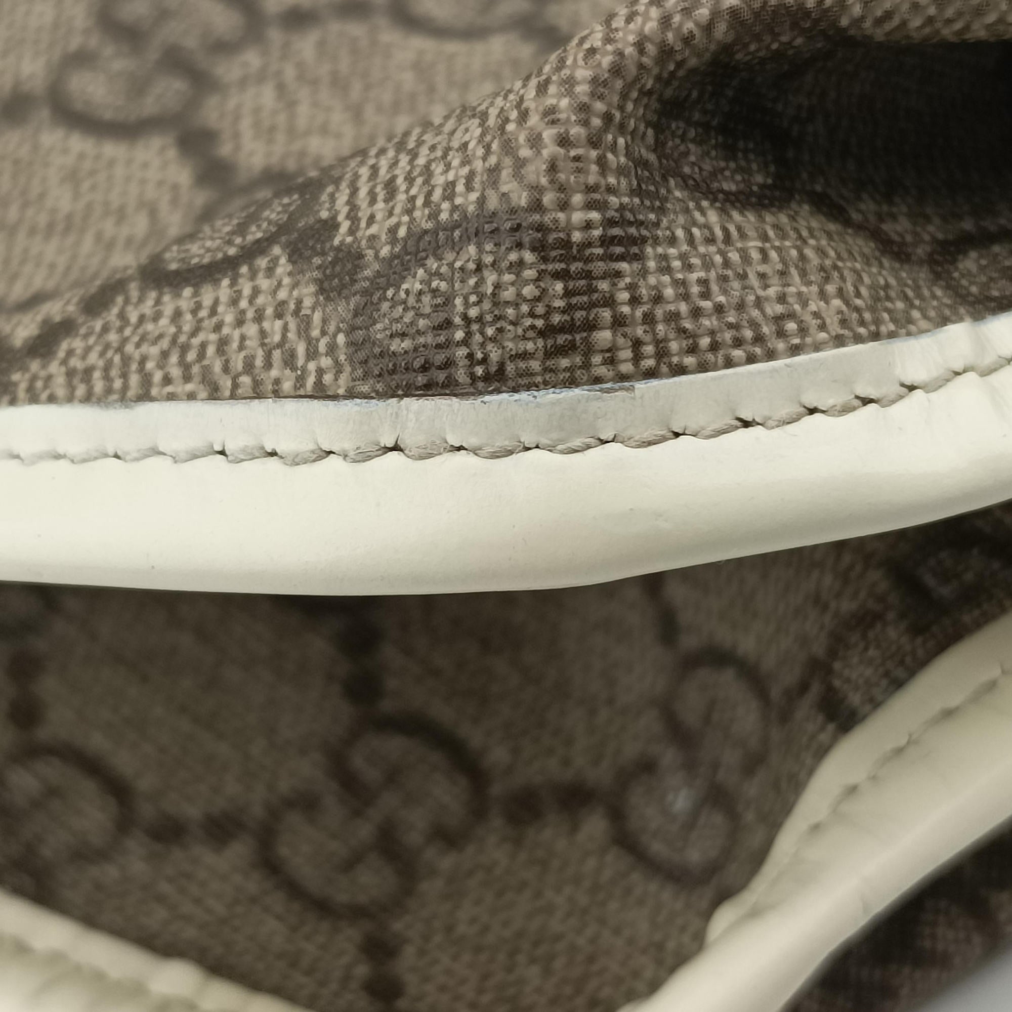 New Jackie Brown×White PVC coated canvas×Leather 203493 G6563133ニュージャッキー ブラウン×ホワイト PVCコーティングキャンバス×レザー 203493 G6563133
