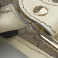 New Jackie Brown×White PVC coated canvas×Leather 203493 G6563133ニュージャッキー ブラウン×ホワイト PVCコーティングキャンバス×レザー 203493 G6563133