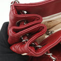 East West Burgundy lambskin×leather A37694 12579163イーストウエスト ワインレッド ラムスキン×レザー A37694 12579163