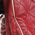 East West Burgundy lambskin×leather A37694 12579163イーストウエスト ワインレッド ラムスキン×レザー A37694 12579163