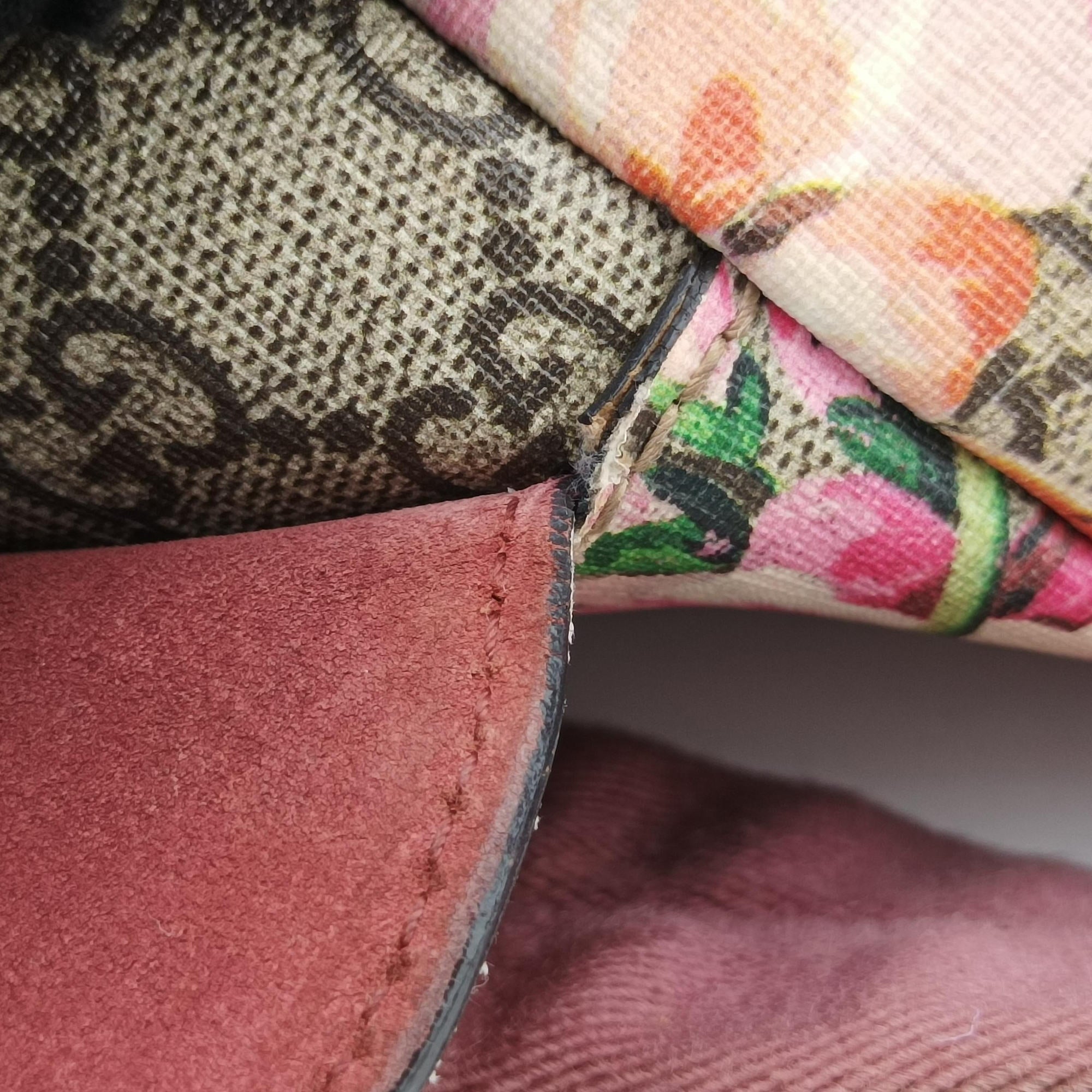GG Blooms Beige×Multicolour PVC coated canvas 410544 C018900346GGブルームス ベージュ×マルチカラー PVCコーティングキャンバス 410544 C018900346