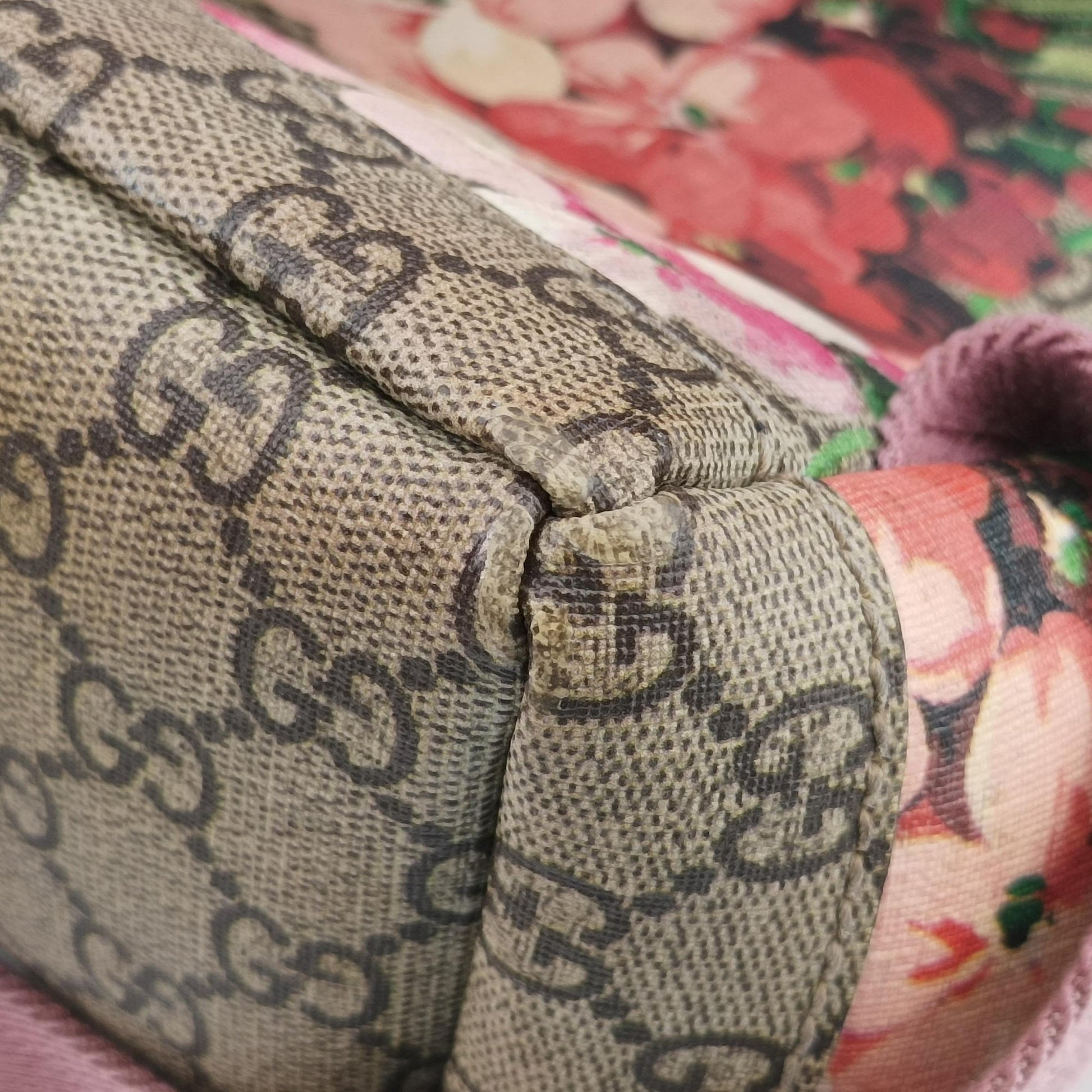 GG Blooms Beige×Multicolour PVC coated canvas 410544 C018900346GGブルームス ベージュ×マルチカラー PVCコーティングキャンバス 410544 C018900346