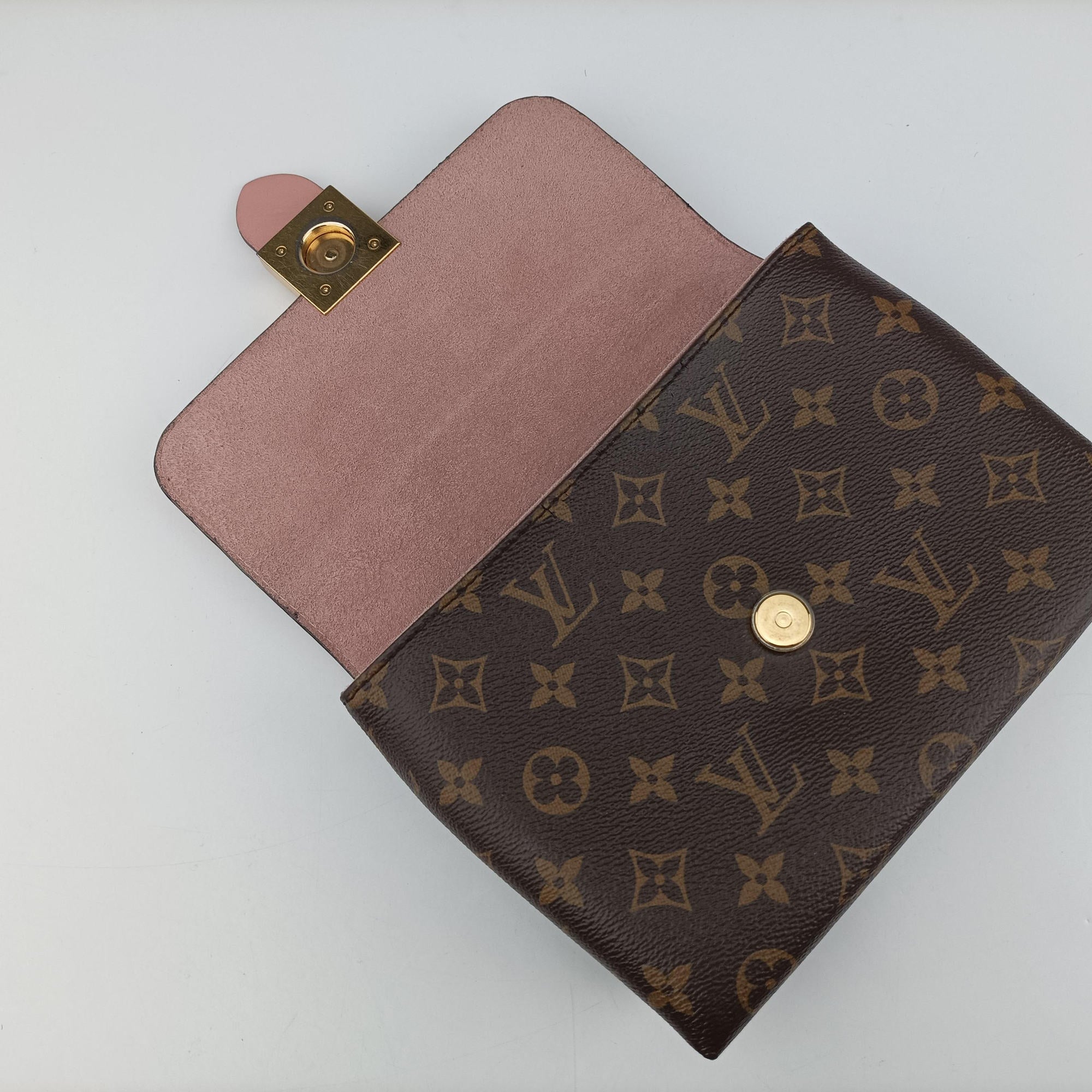 LOCKY BB Brown×ROSE POUDRE Monogram Canvas×calf leather M44080 AA2129ロッキーBB モノグラム/ブラウン×ローズプードル モノグラムキャンバス×カーフレザー M44080 AA2129