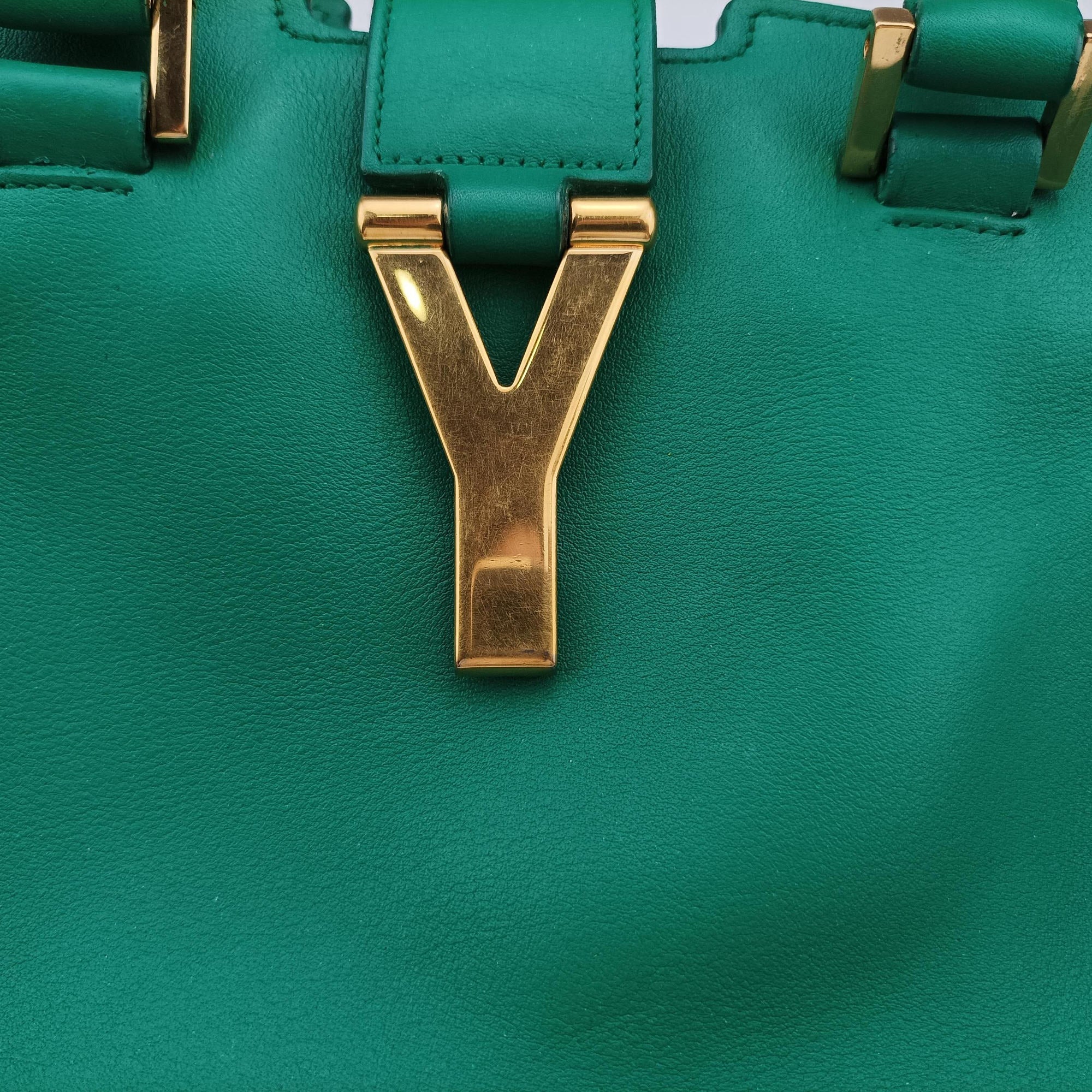 Y Ligne Petit Cabas Green Leather 311210 311210.498879Yライン プチカバス グリーン レザー 311210 311210.498879