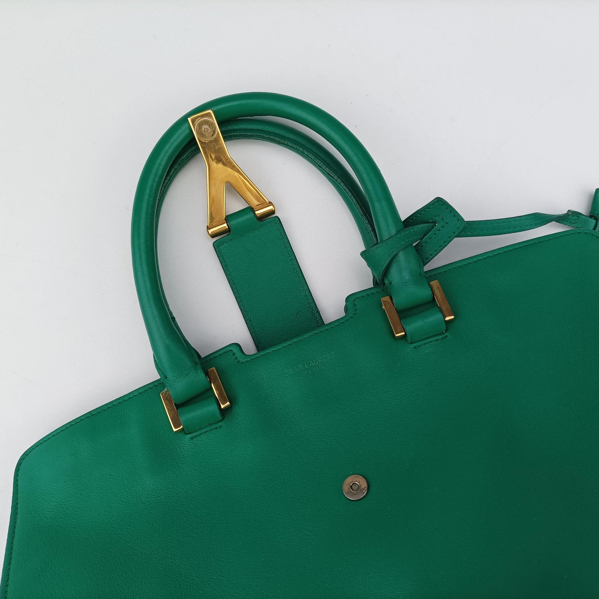 Y Ligne Petit Cabas Green Leather 311210 311210.498879Yライン プチカバス グリーン レザー 311210 311210.498879