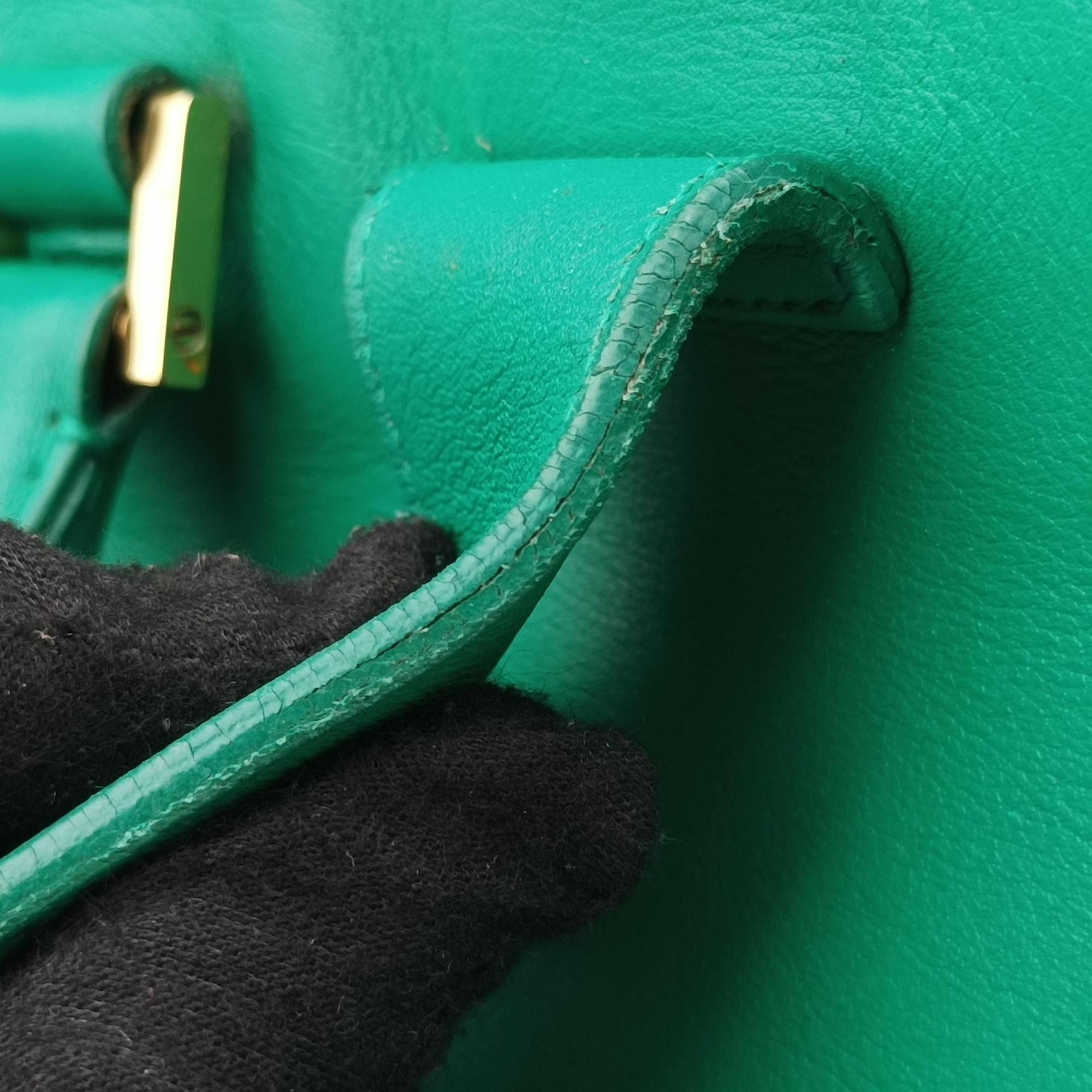 Y Ligne Petit Cabas Green Leather 311210 311210.498879Yライン プチカバス グリーン レザー 311210 311210.498879