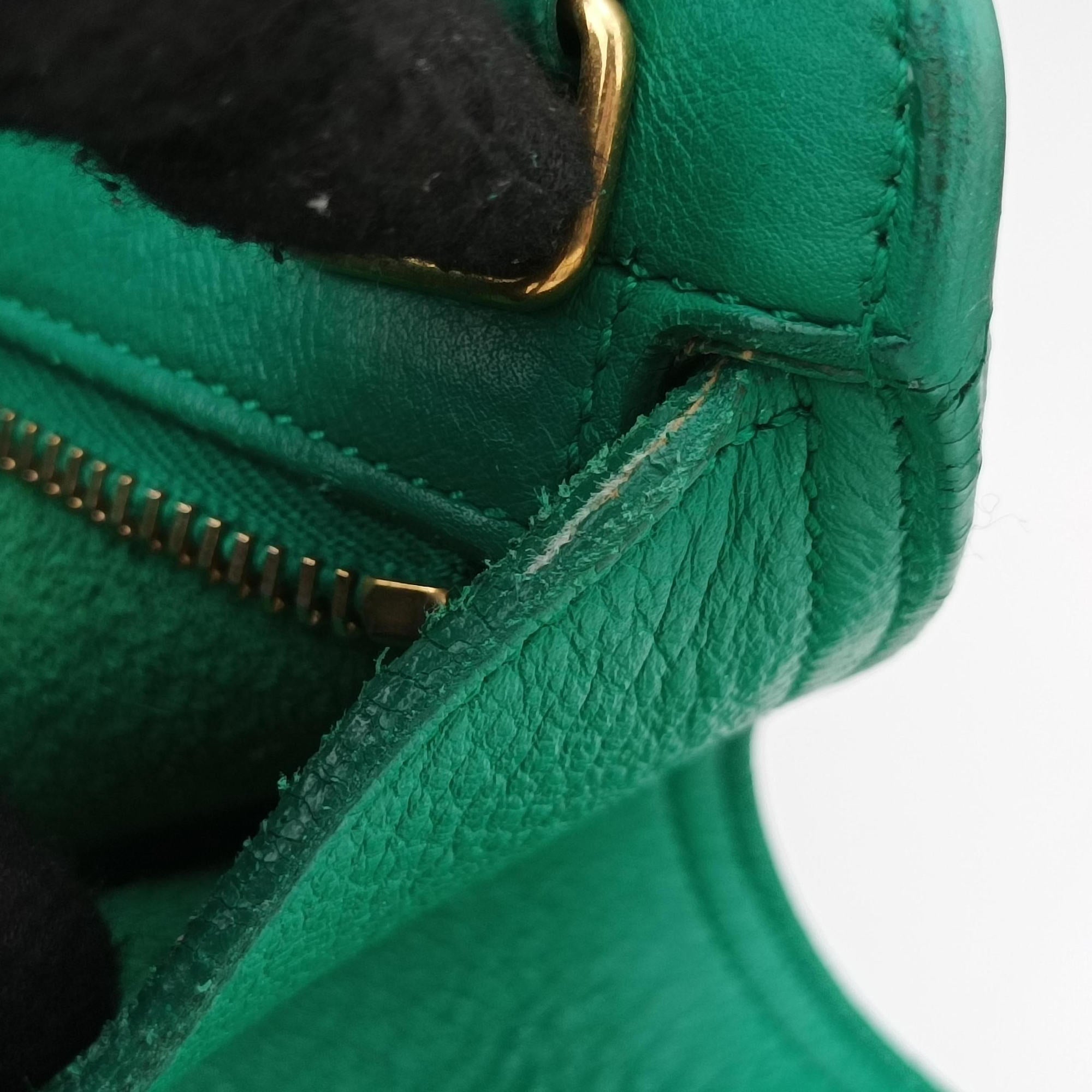 Y Ligne Petit Cabas Green Leather 311210 311210.498879Yライン プチカバス グリーン レザー 311210 311210.498879