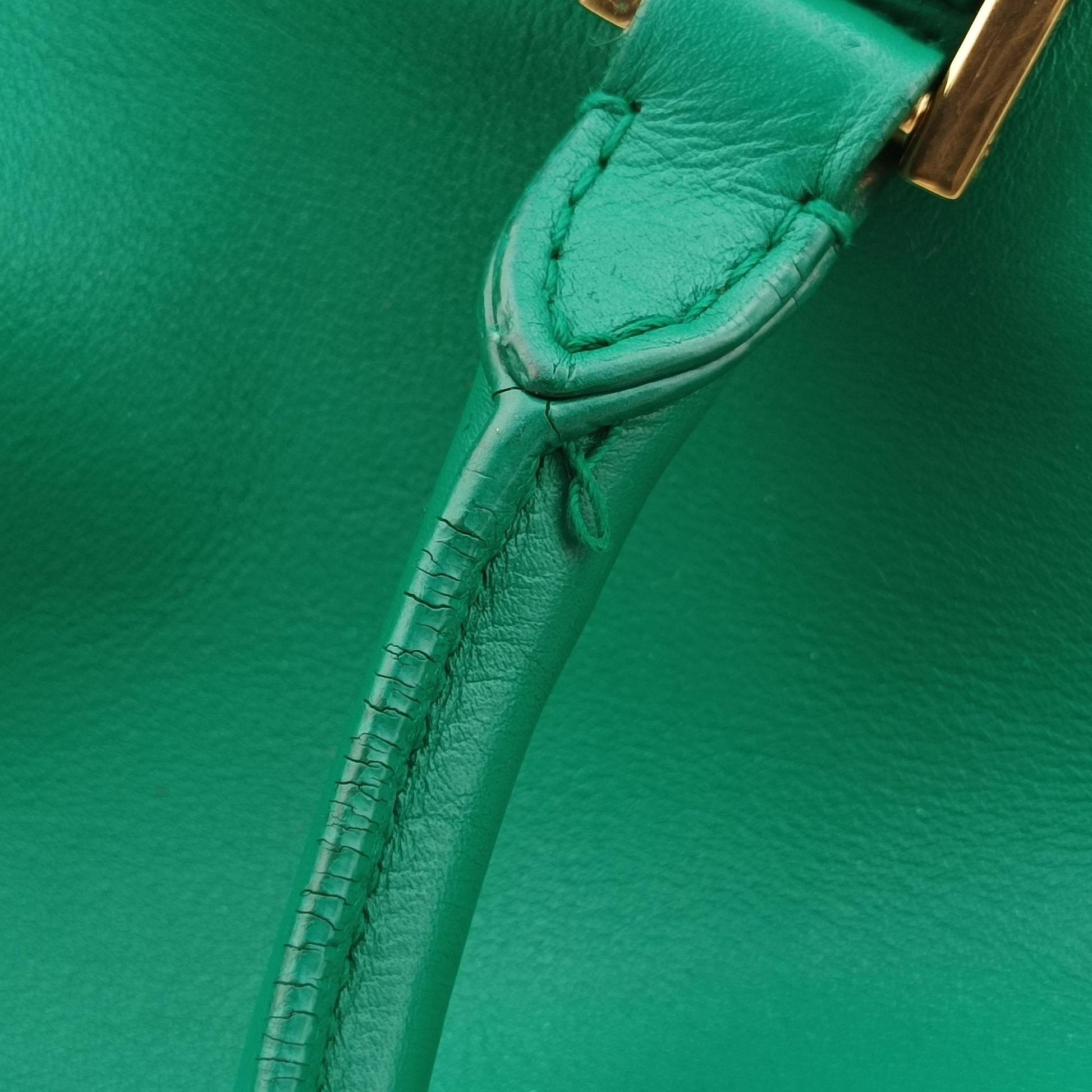 Y Ligne Petit Cabas Green Leather 311210 311210.498879Yライン プチカバス グリーン レザー 311210 311210.498879