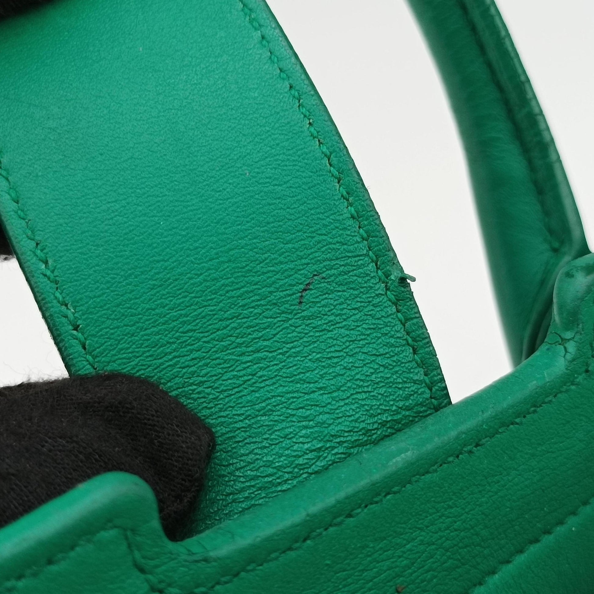 Y Ligne Petit Cabas Green Leather 311210 311210.498879Yライン プチカバス グリーン レザー 311210 311210.498879