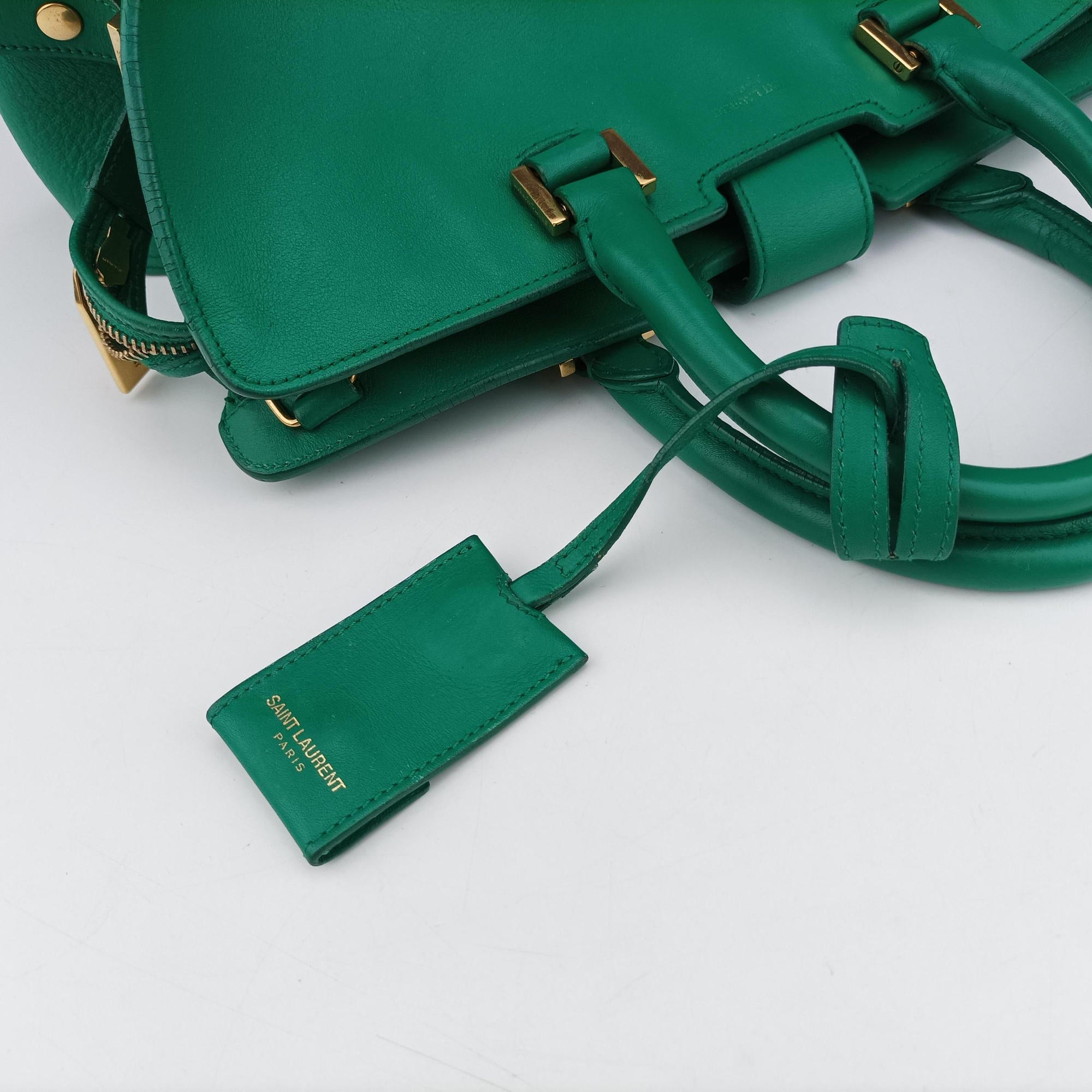 Y Ligne Petit Cabas Green Leather 311210 311210.498879Yライン プチカバス グリーン レザー 311210 311210.498879
